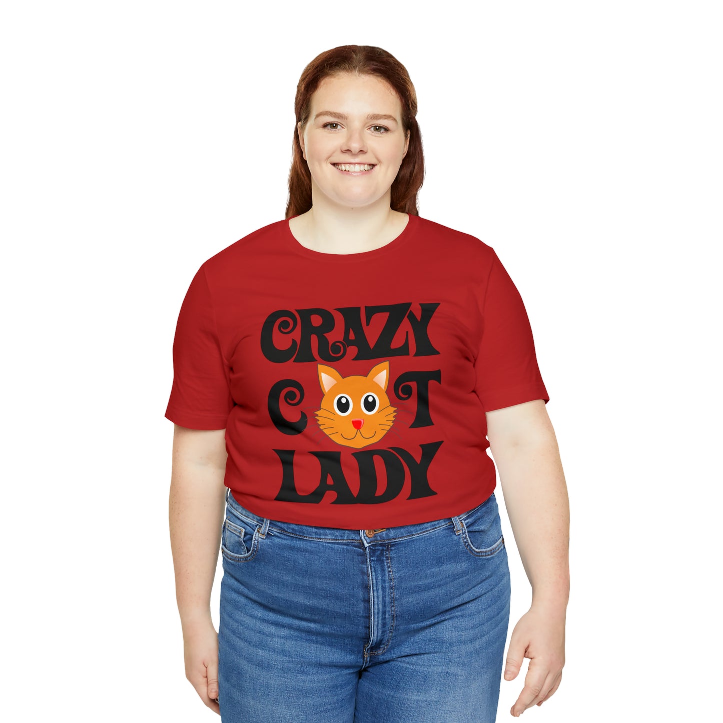 CRAZY CAT LADY - Jersey Tee - 15 COLOR CHOICES - Sizes to 3 XL