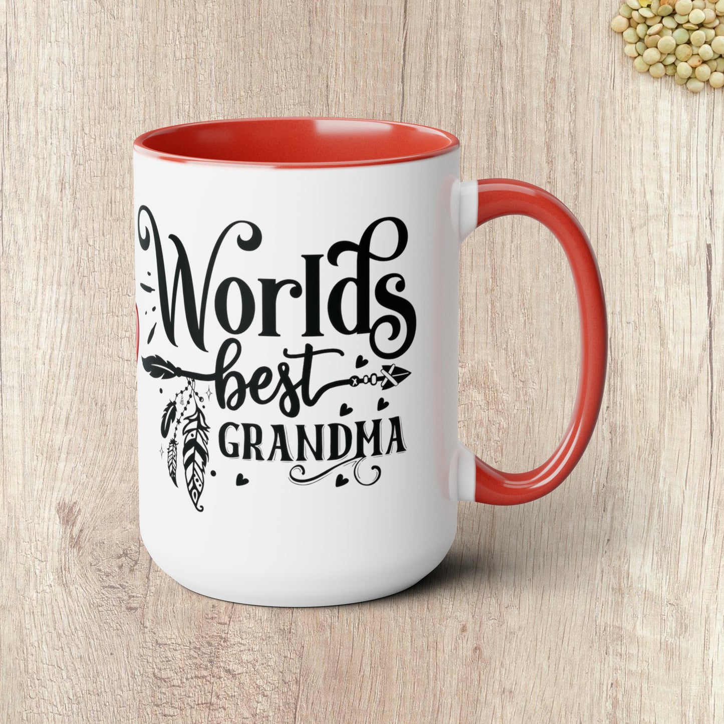 WORLD"S BEST GRANDMA - Two-Tone Coffee Mug - 15oz - 5 Color Options