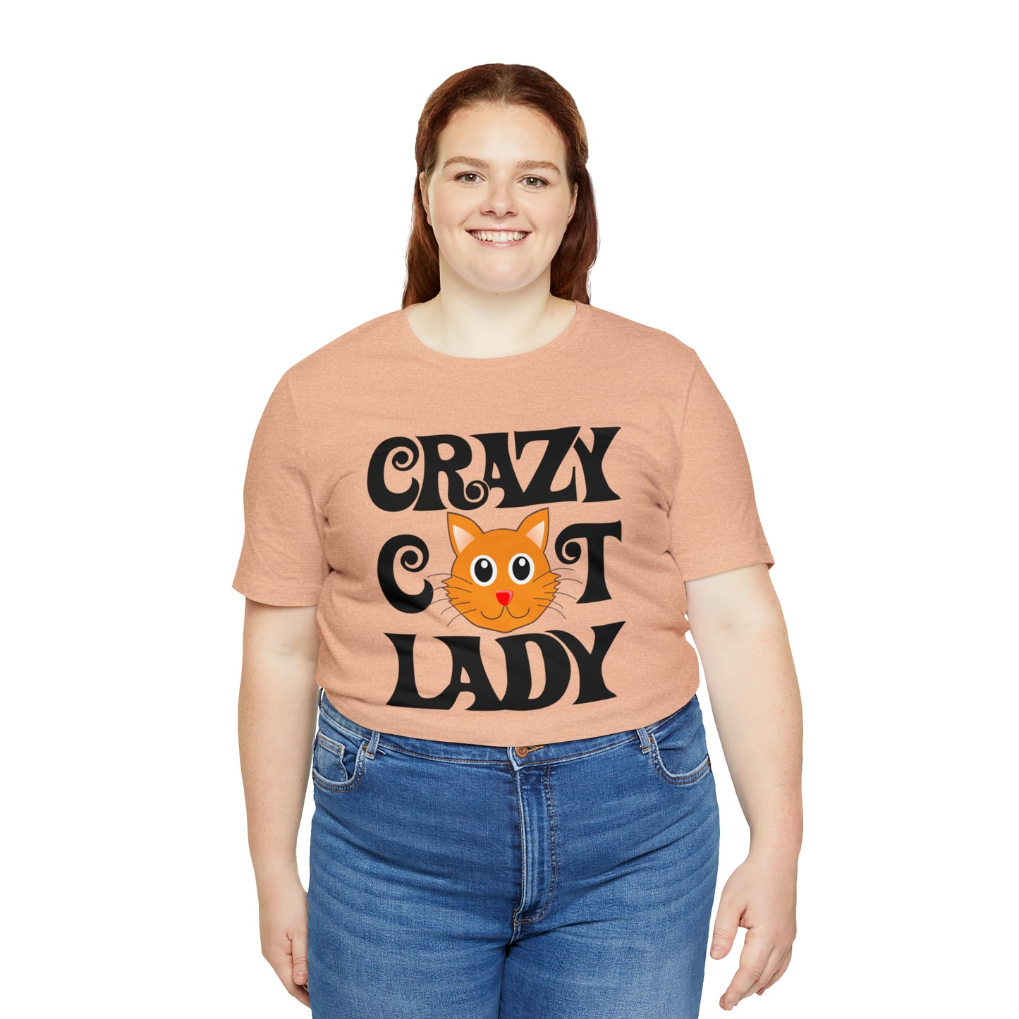 CRAZY CAT LADY - Jersey Tee - 15 COLOR CHOICES - Sizes to 3 XL