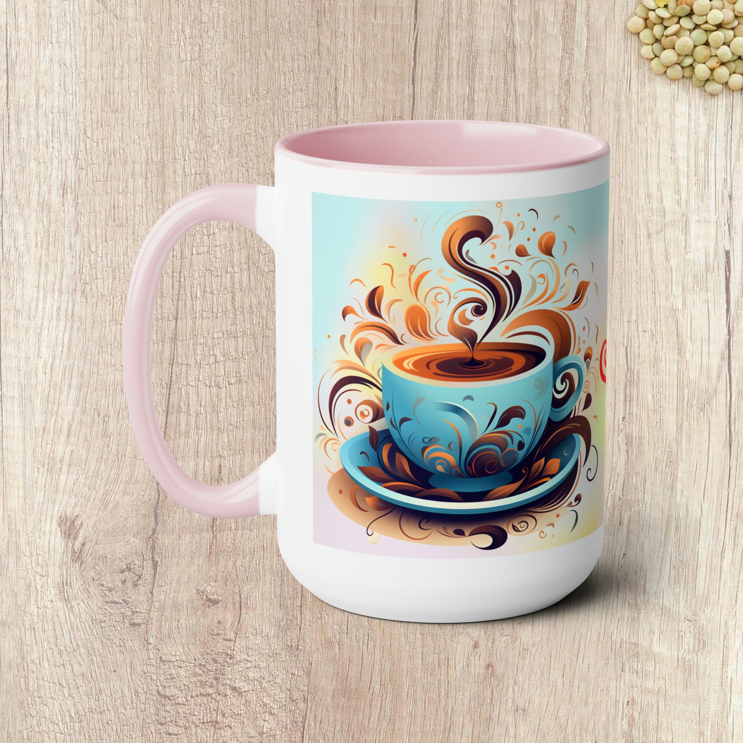 THIS HOME RUNS ON CUDDLES AND CAFFEINE  - Two-Tone Coffee Mug - 15oz - 5 Color Options