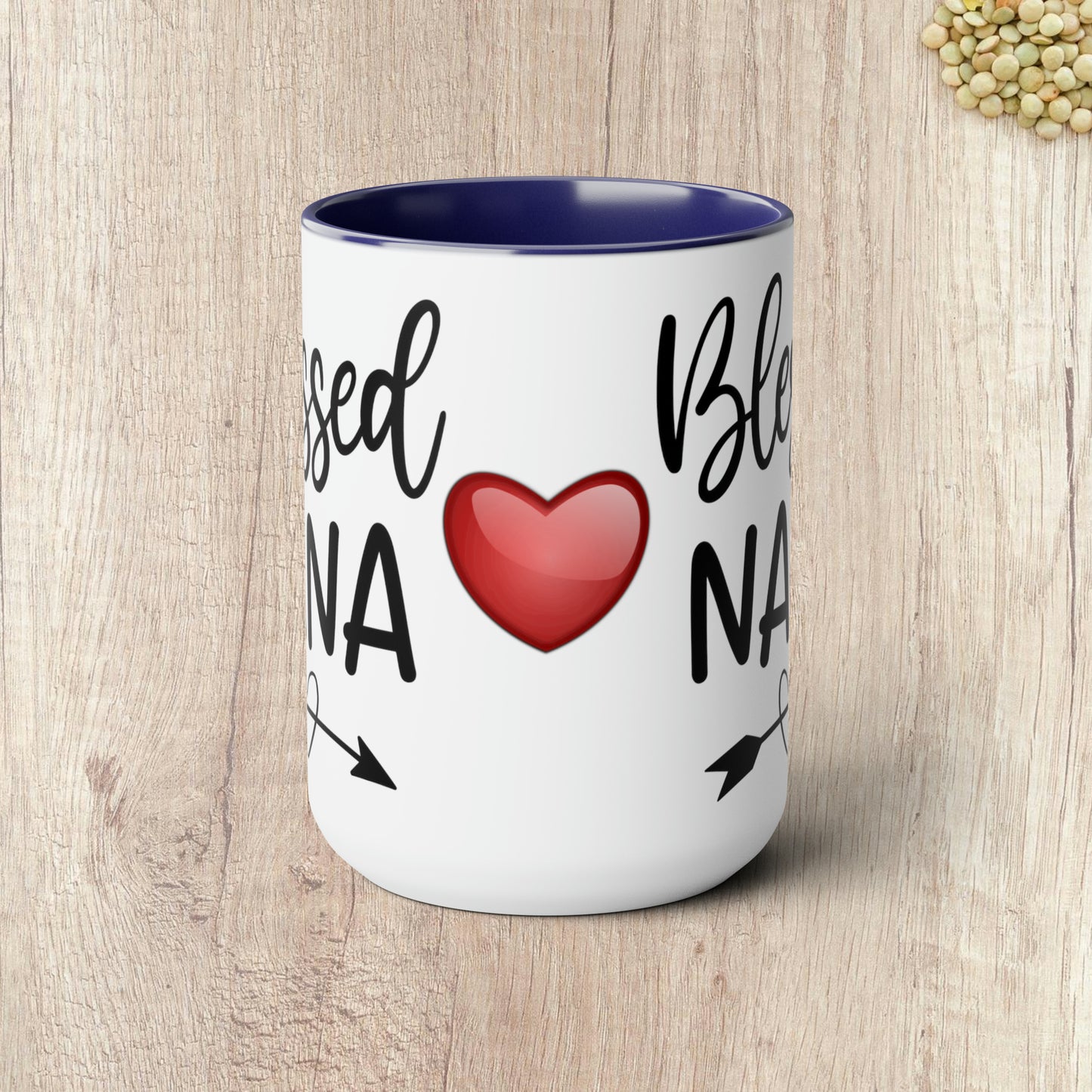 BLESSED NANA  - Two-Tone Coffee Mug - 15oz - 5 Color Options