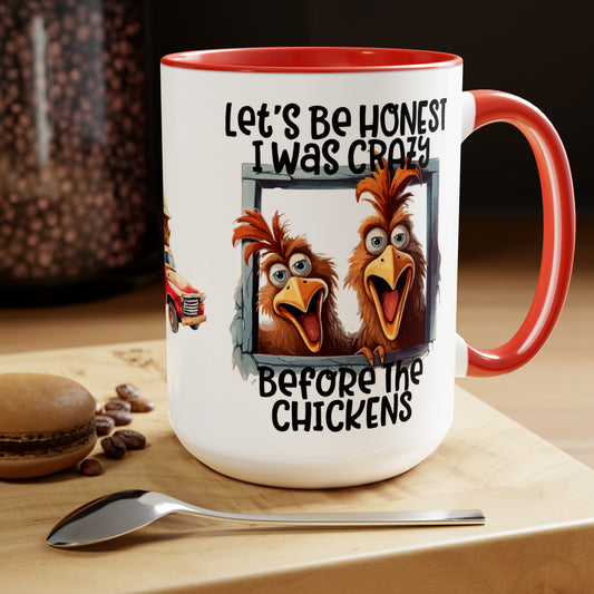 LET'S BE HONEST  - Two-Tone Coffee Mug - 15oz - 5 Color Options