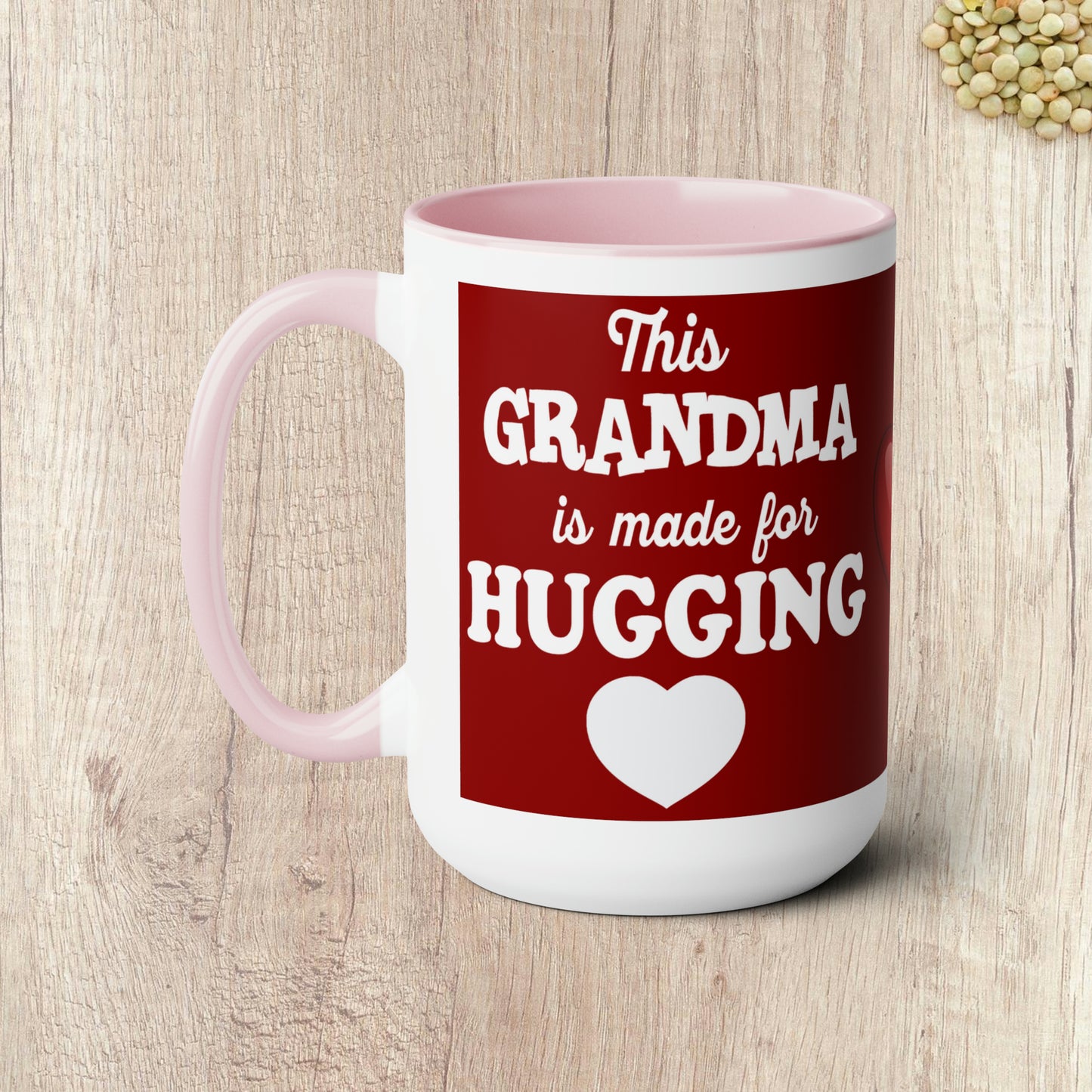 THIS GRANDMA IS MADE FOR HUGGING - Two-Tone Coffee Mug - 15oz - 5 Color Options