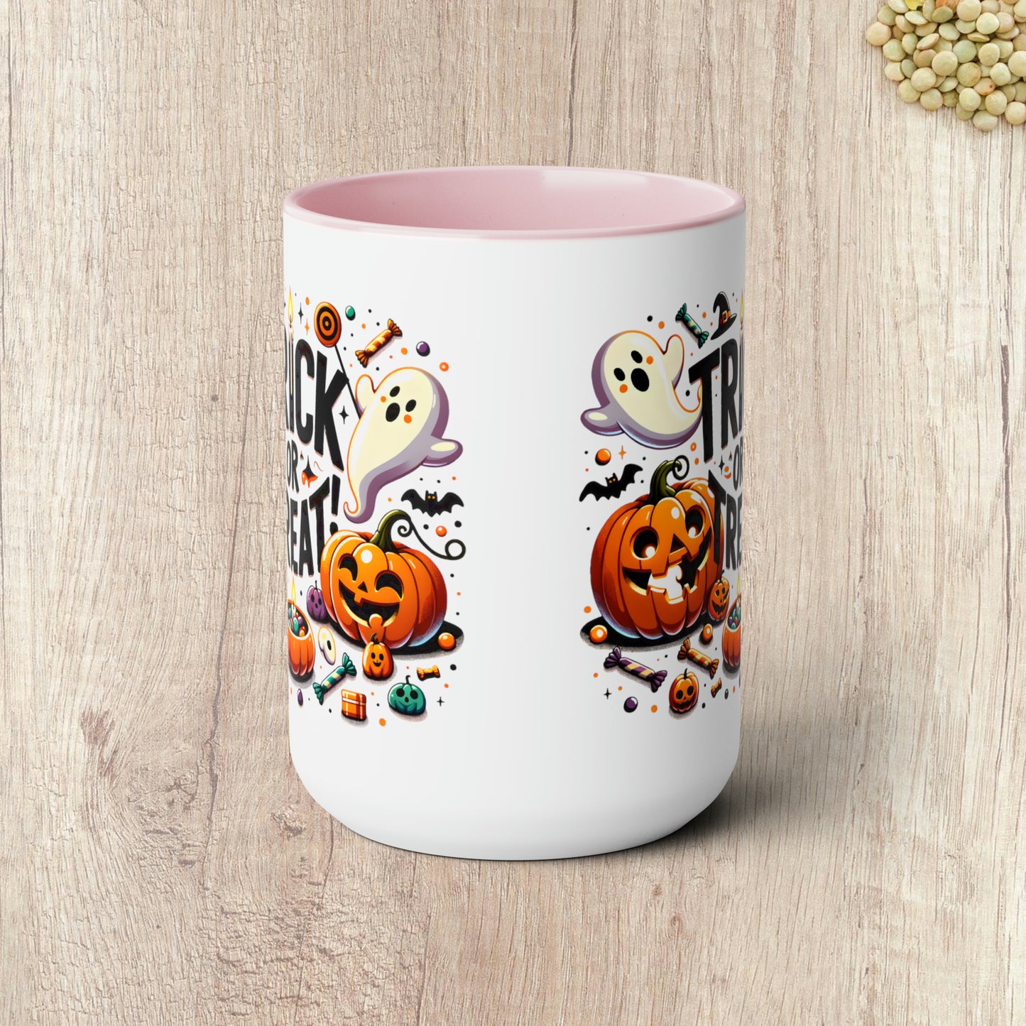 TRICK OR TREAT - Two-Tone Coffee Mug - 15oz - 5 Color Options