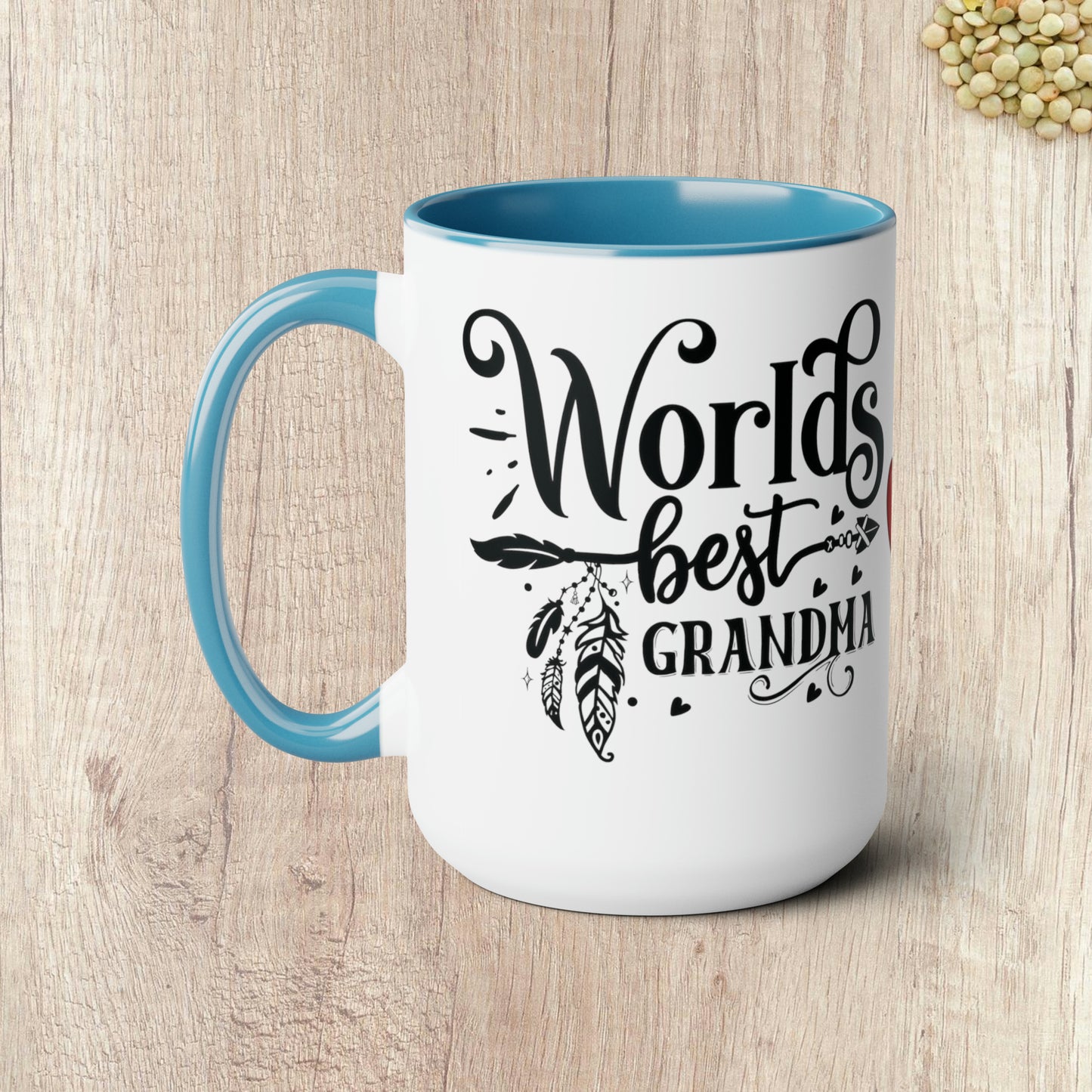 WORLD"S BEST GRANDMA - Two-Tone Coffee Mug - 15oz - 5 Color Options