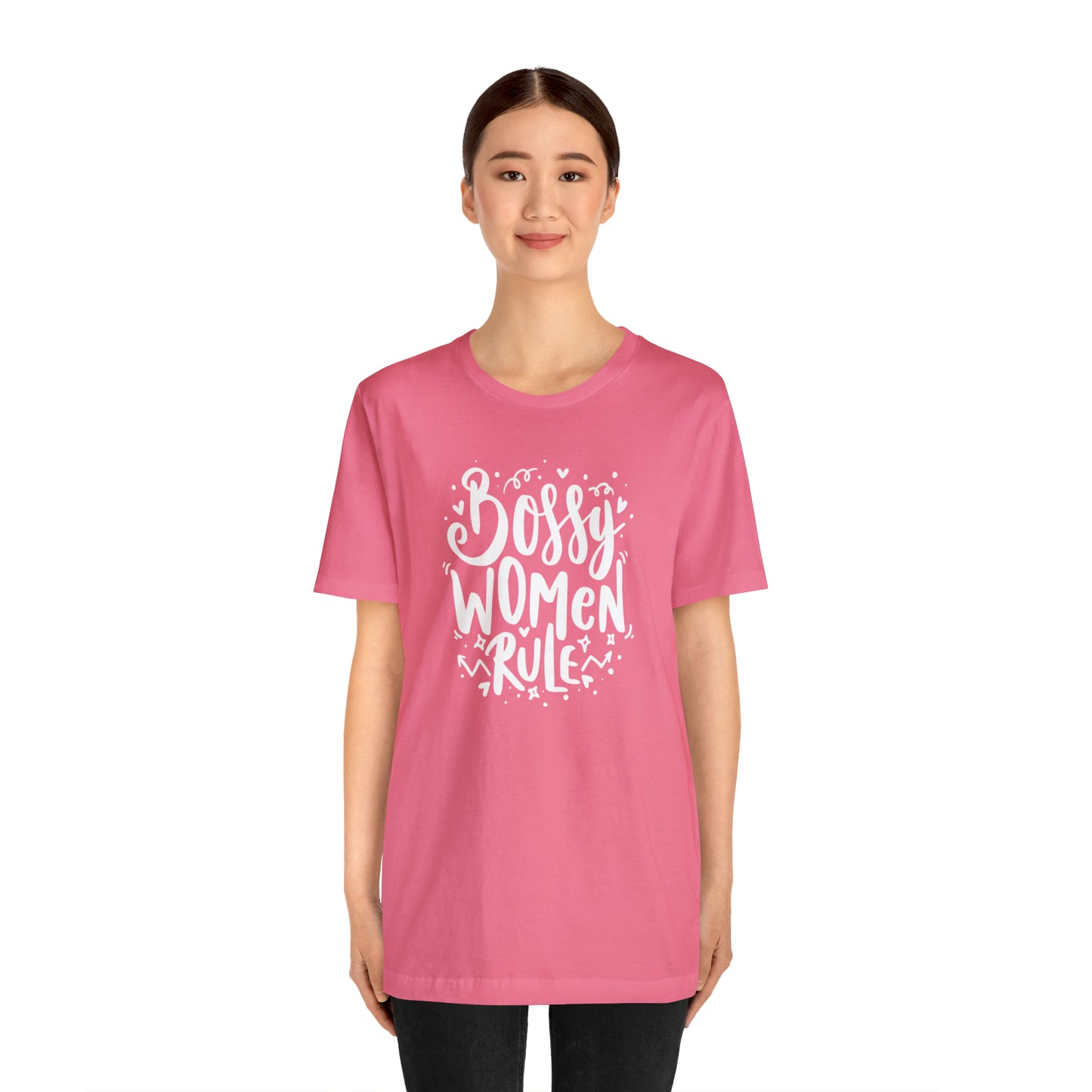 BOSSY WOMEN RULE - Jersey Tee - 16 COLOR CHOICES - Sizes to 3 XL