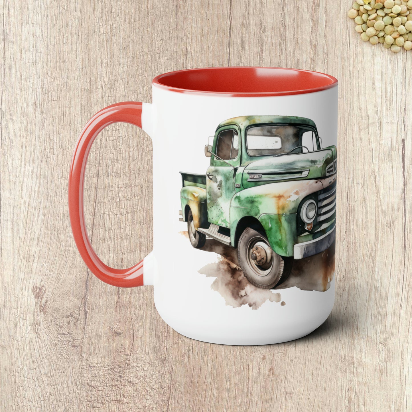 I LOVE COWBOY BOOTS, PICKUP TRUCKS AND COUNTRY MUSIC - Two-Tone Coffee Mug - 15oz - 5 Color Options