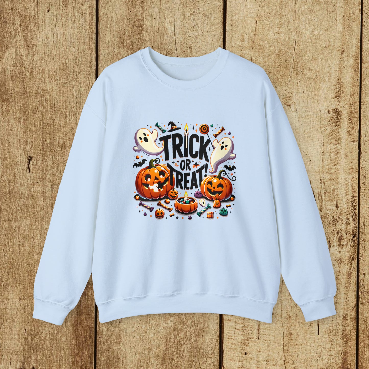 TRICK OR TREAT  - Heavy Blend™ Crewneck Sweatshirt - 11 Colors - Sizes to 3XL