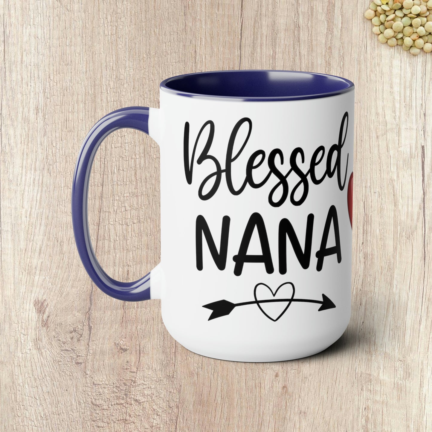 BLESSED NANA  - Two-Tone Coffee Mug - 15oz - 5 Color Options