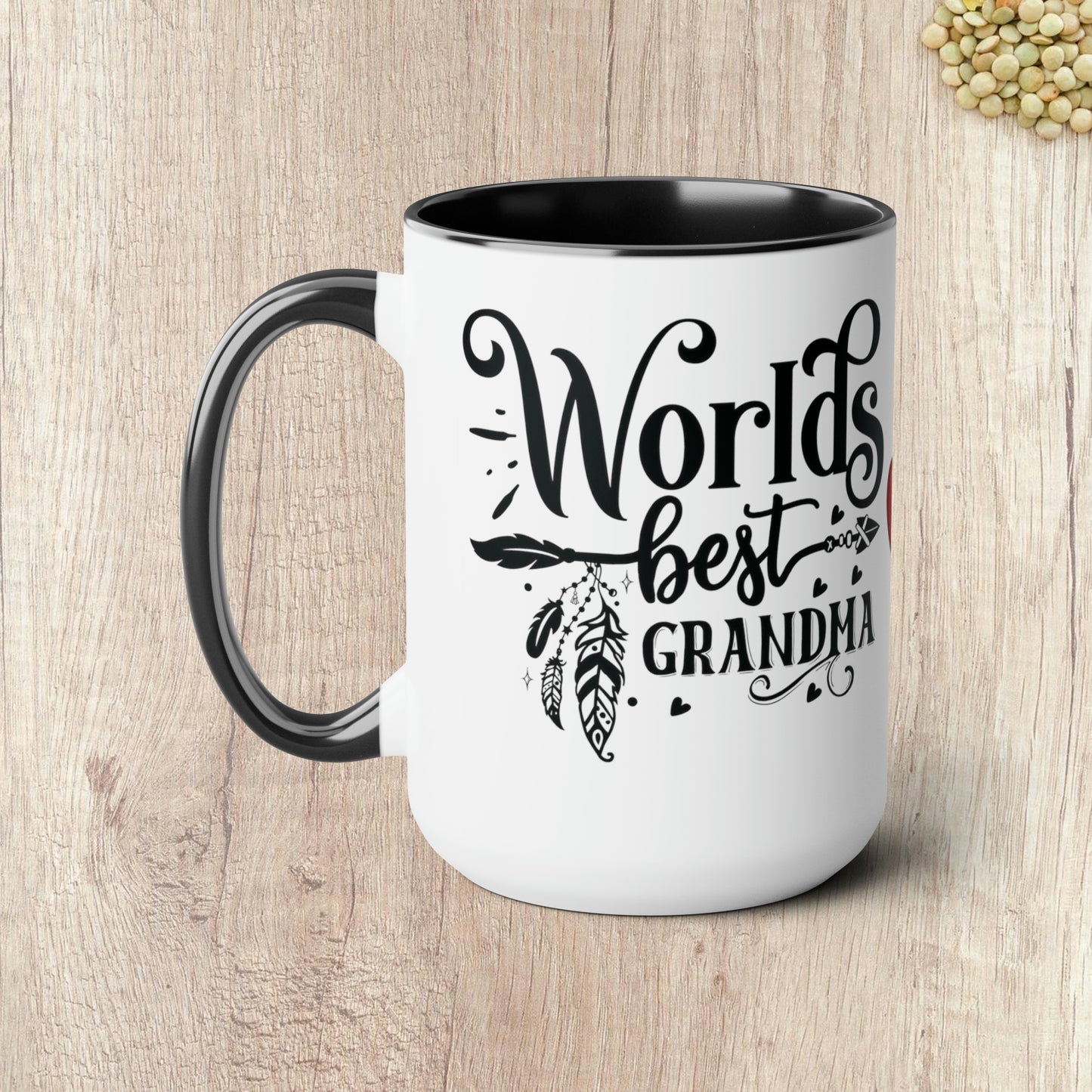 WORLD"S BEST GRANDMA - Two-Tone Coffee Mug - 15oz - 5 Color Options