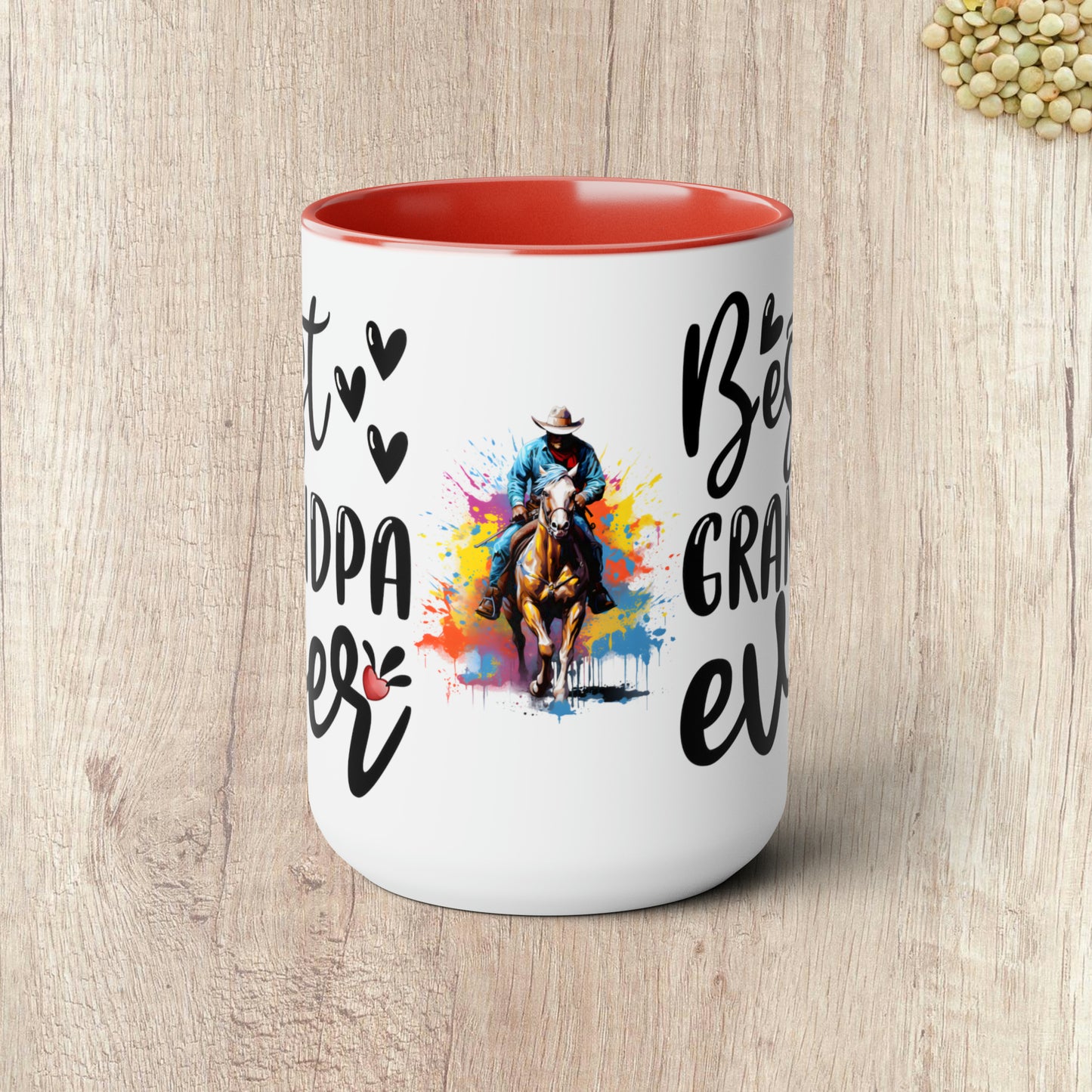 BEST GRANDPA EVER - Two-Tone Coffee Mug - 15oz - 5 Color Options