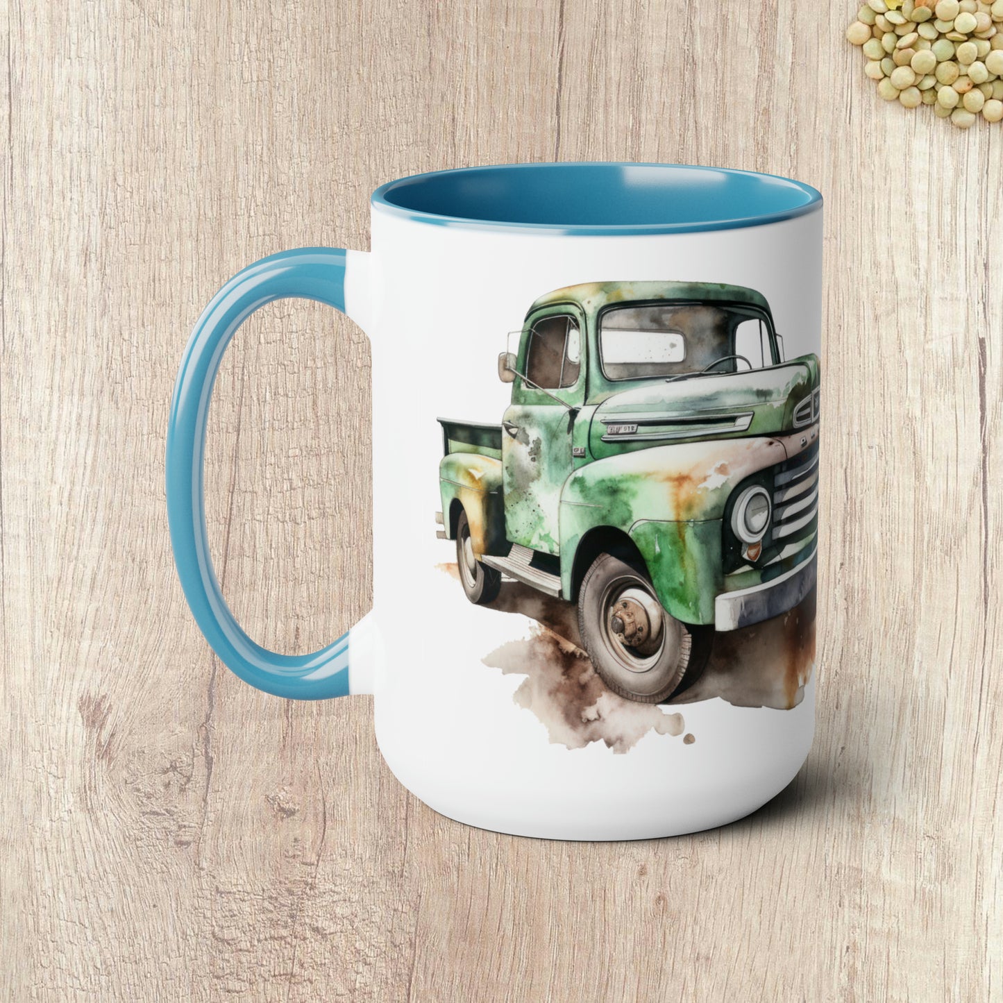 I LOVE COWBOY BOOTS, PICKUP TRUCKS AND COUNTRY MUSIC - Two-Tone Coffee Mug - 15oz - 5 Color Options