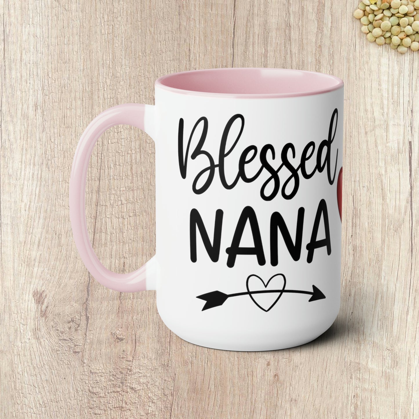 BLESSED NANA  - Two-Tone Coffee Mug - 15oz - 5 Color Options