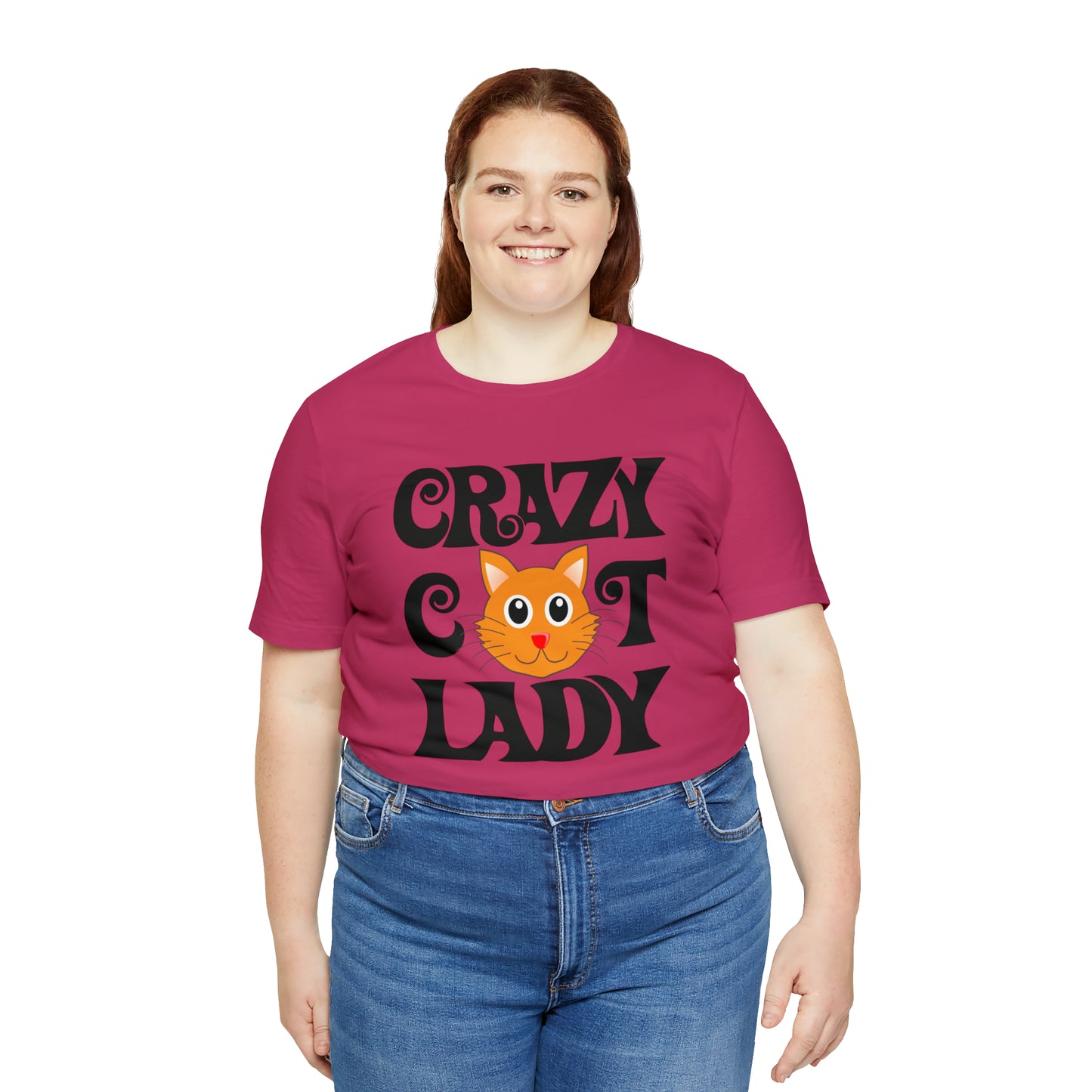 CRAZY CAT LADY - Jersey Tee - 15 COLOR CHOICES - Sizes to 3 XL