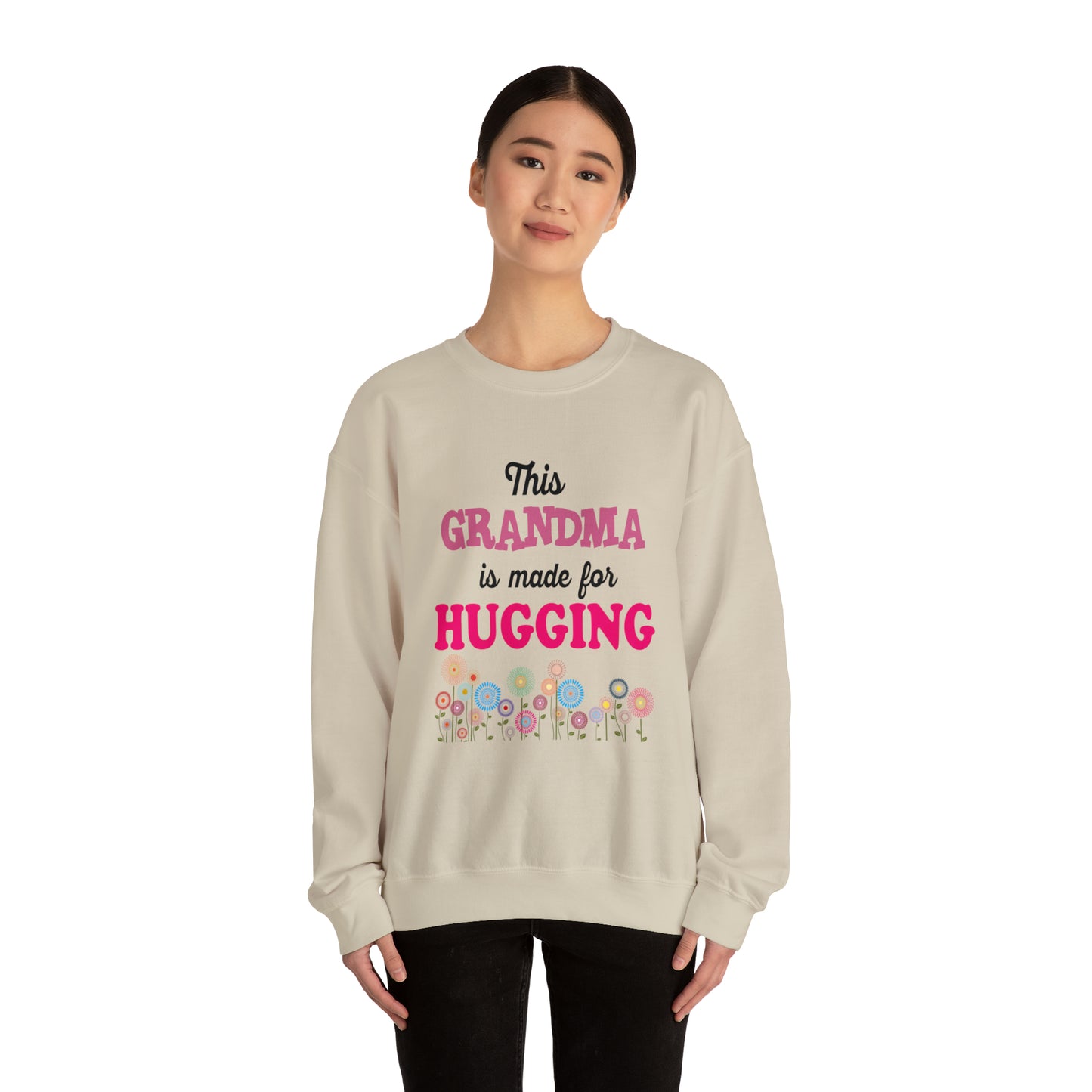 THIS GRANDMA IS MADE FOR HUGGING  - Heavy Blend™ Crewneck Sweatshirt - 11 Colors - Sizes to 3XL