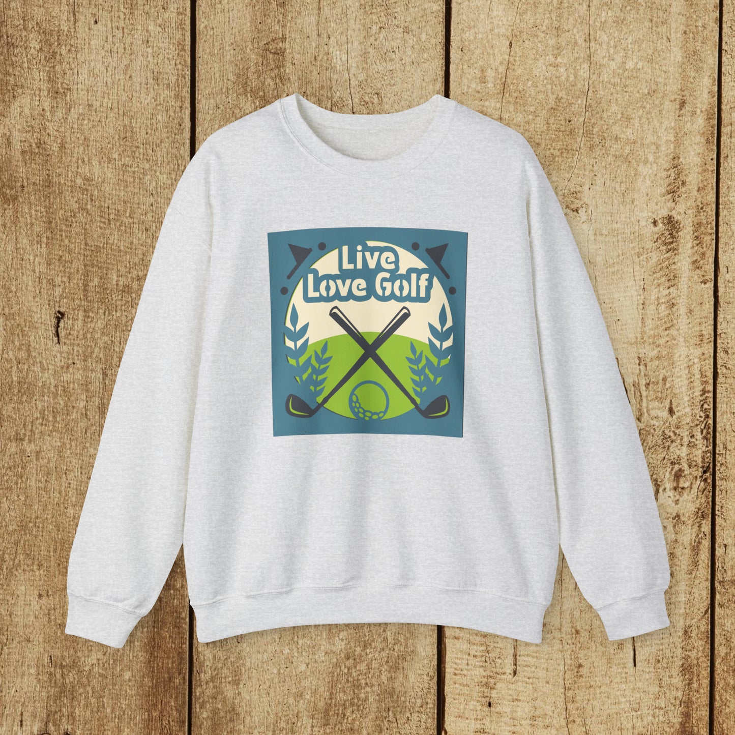 LIVE LOVE GOLF  - Heavy Blend™ Crewneck Sweatshirt - 11 Colors - Sizes to 3XL