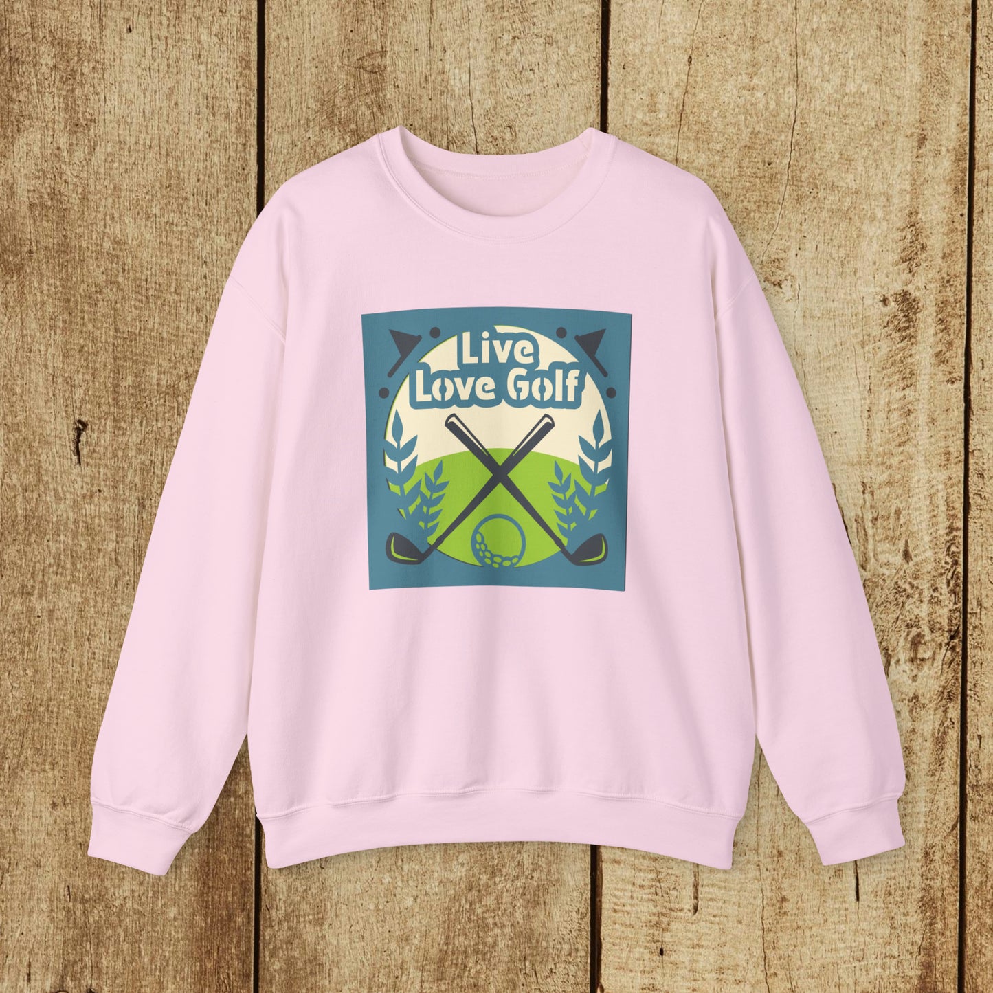 LIVE LOVE GOLF  - Heavy Blend™ Crewneck Sweatshirt - 11 Colors - Sizes to 3XL