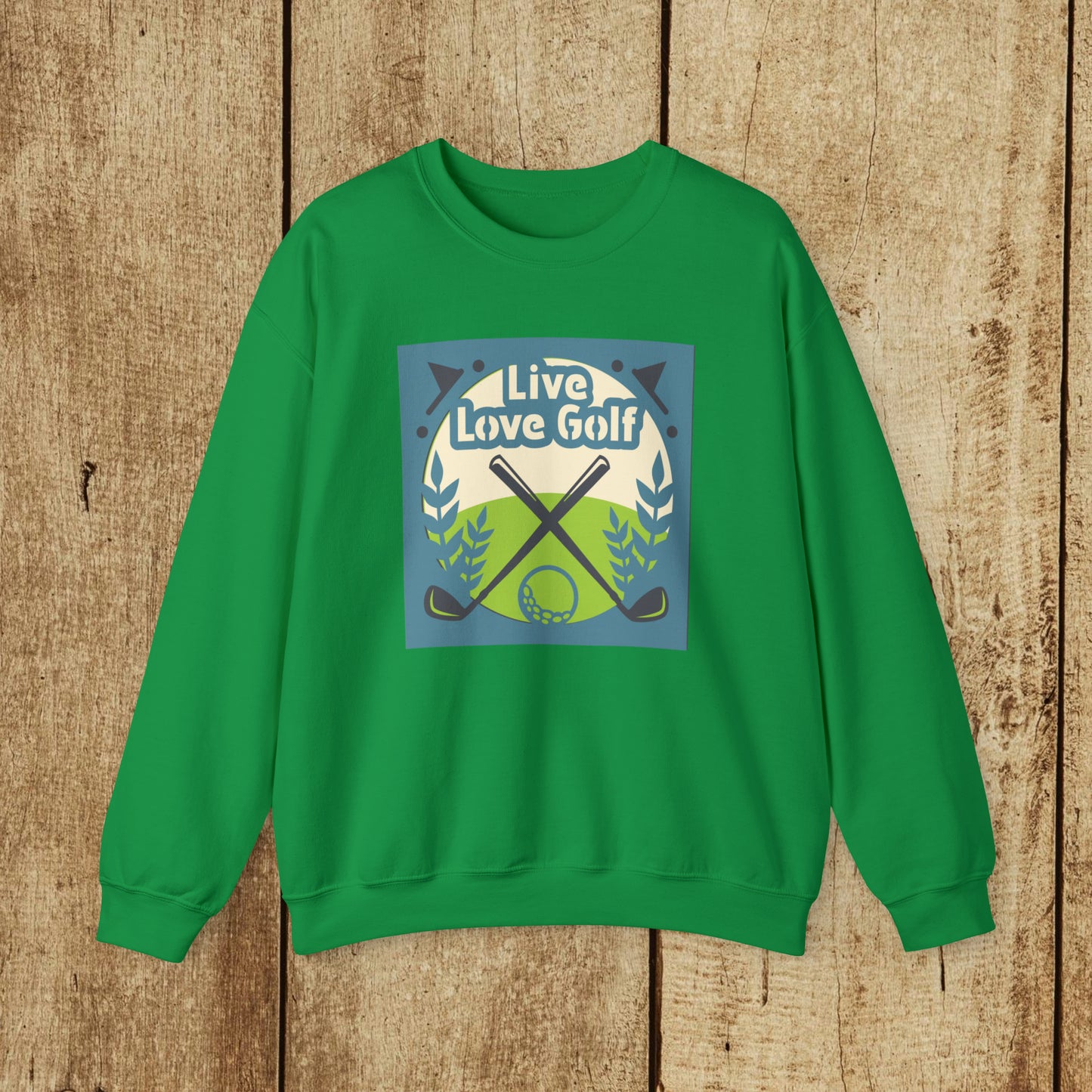 LIVE LOVE GOLF  - Heavy Blend™ Crewneck Sweatshirt - 11 Colors - Sizes to 3XL