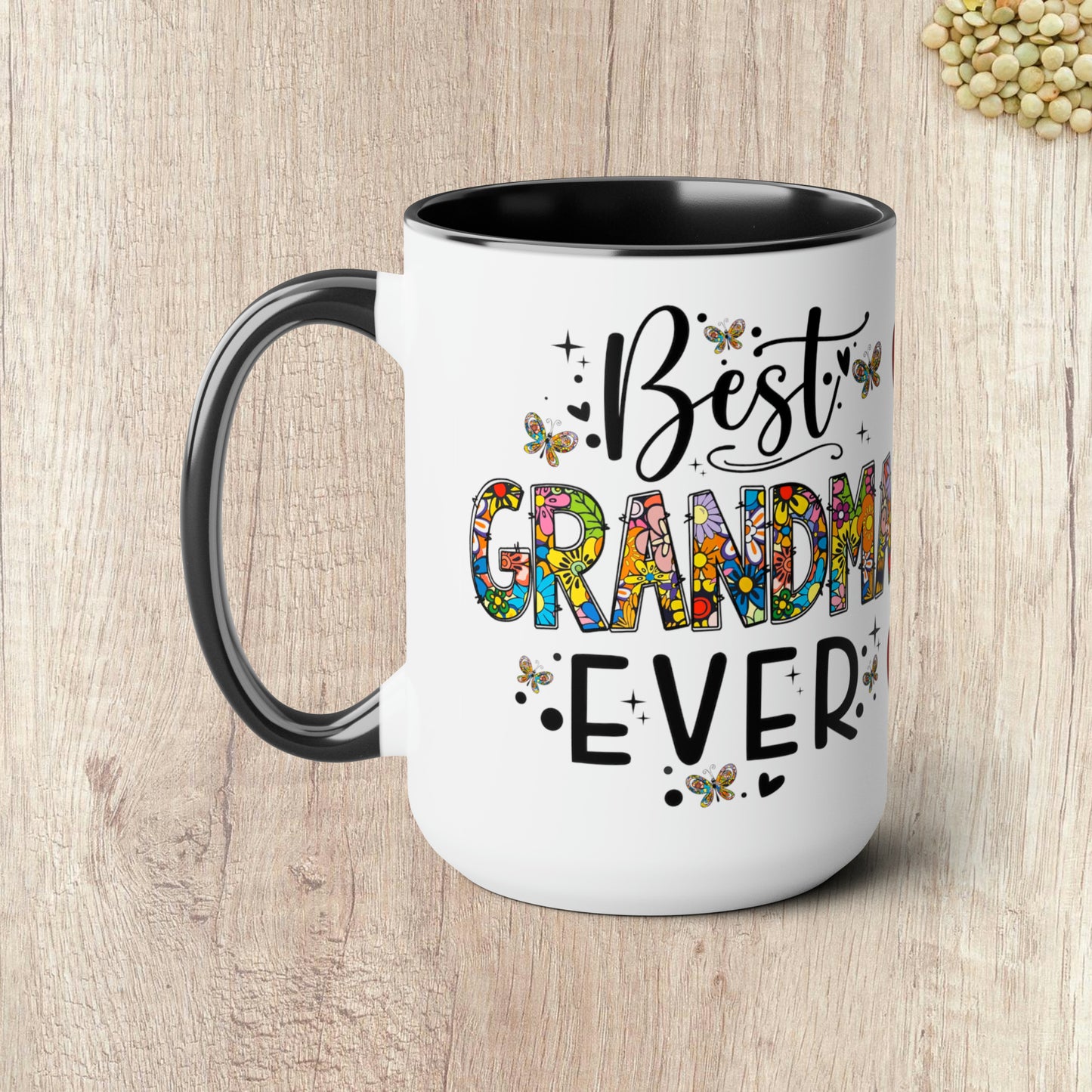 BEST GRANDMA EVER - Two-Tone Coffee Mug - 15oz - 5 Color Options