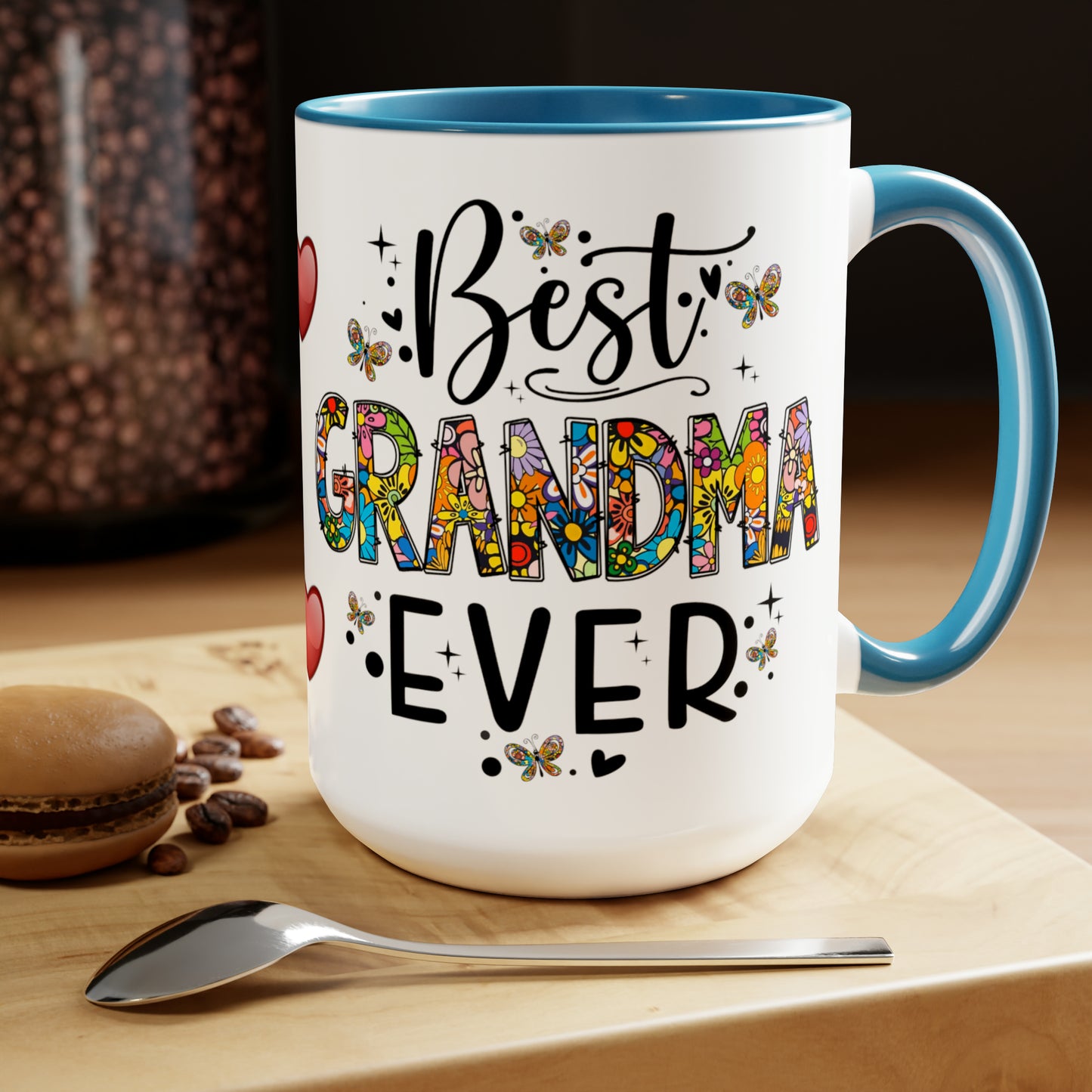 BEST GRANDMA EVER - Two-Tone Coffee Mug - 15oz - 5 Color Options