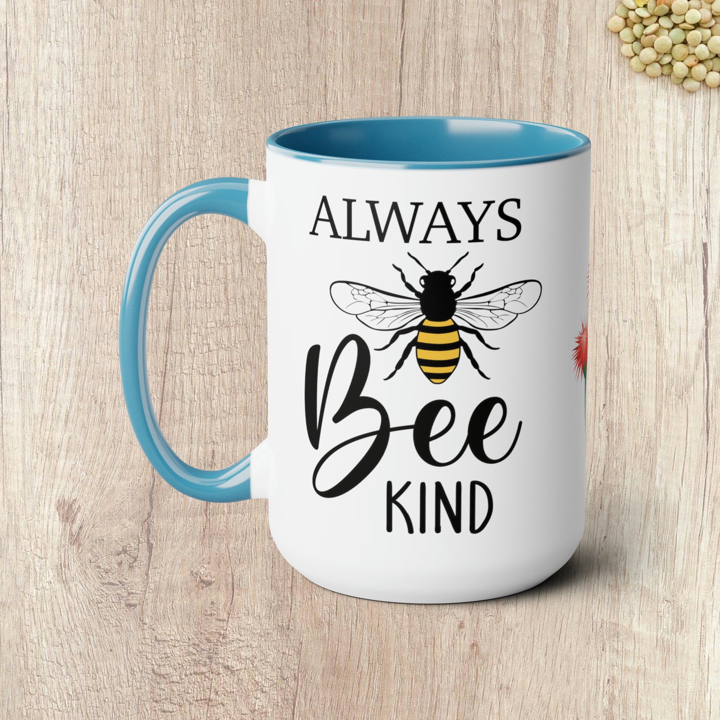 ALWAYS BEE KIND  - Two-Tone Coffee Mug - 15oz - 5 Color Options