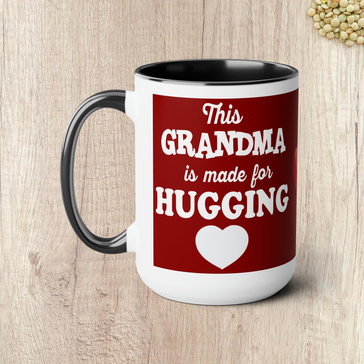 THIS GRANDMA IS MADE FOR HUGGING - Two-Tone Coffee Mug - 15oz - 5 Color Options