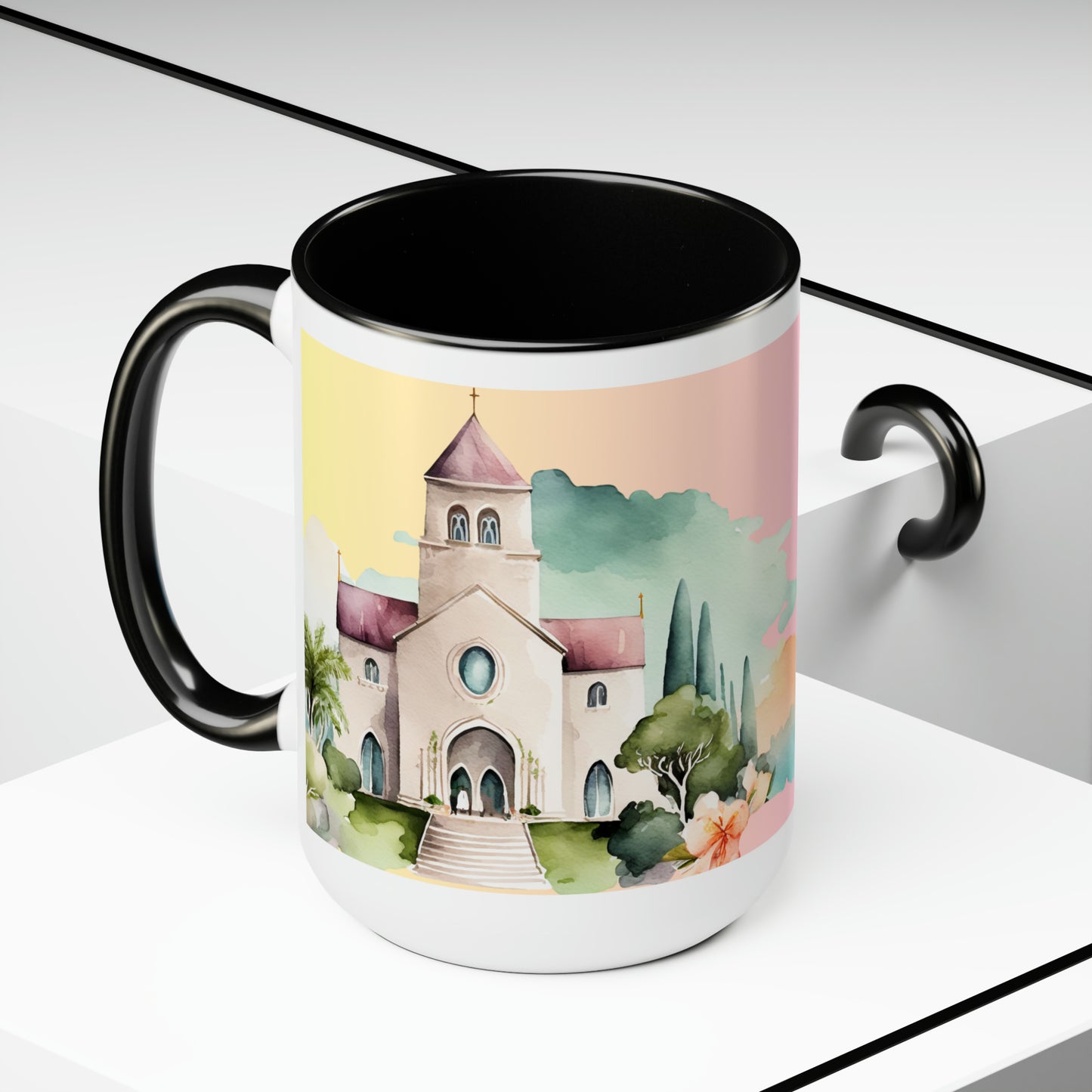 The God Of Love And Peace Be With You - Two-Tone Coffee Mugs, 15oz