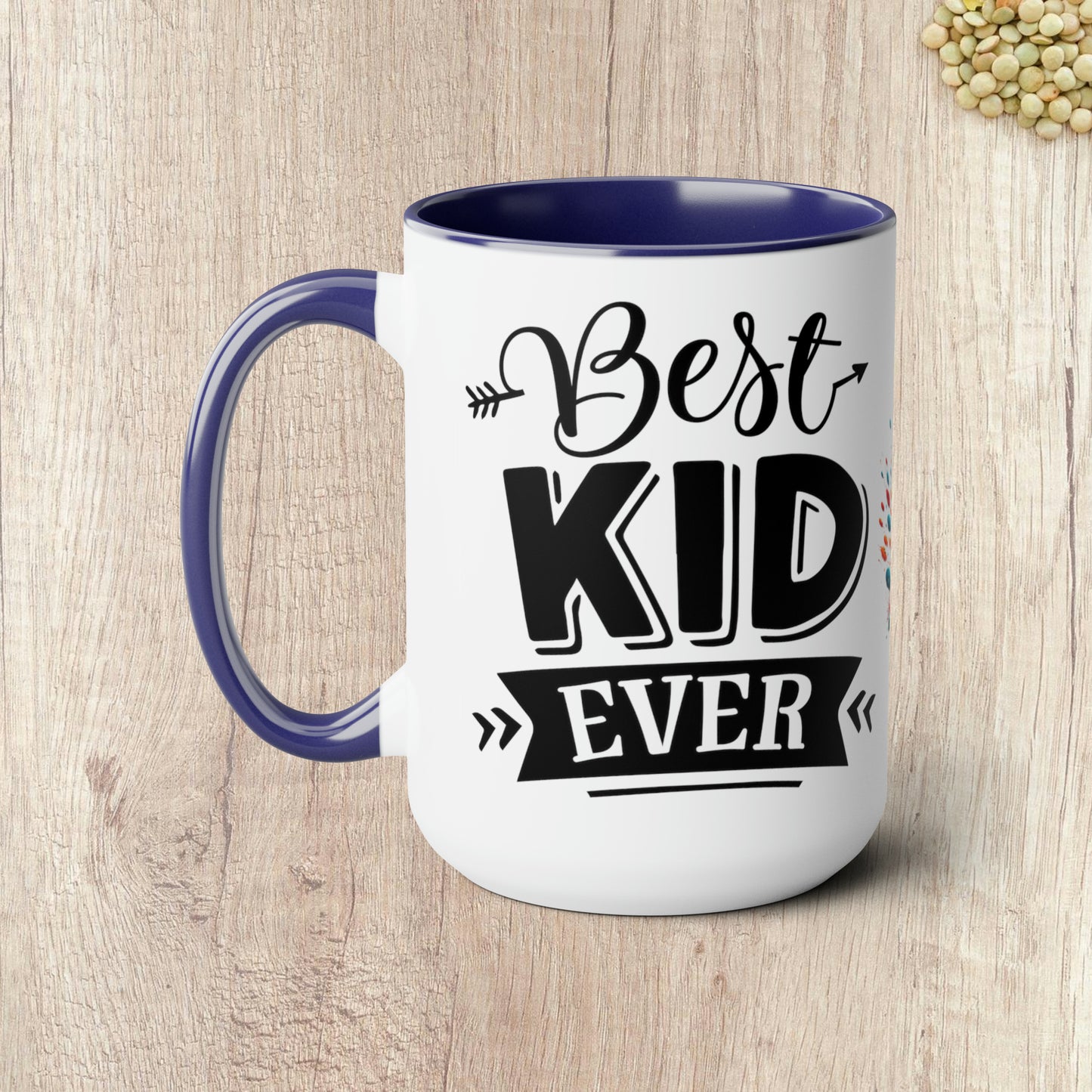 BEST KID EVER - Two-Tone Coffee Mug - 15oz - 5 Color Options