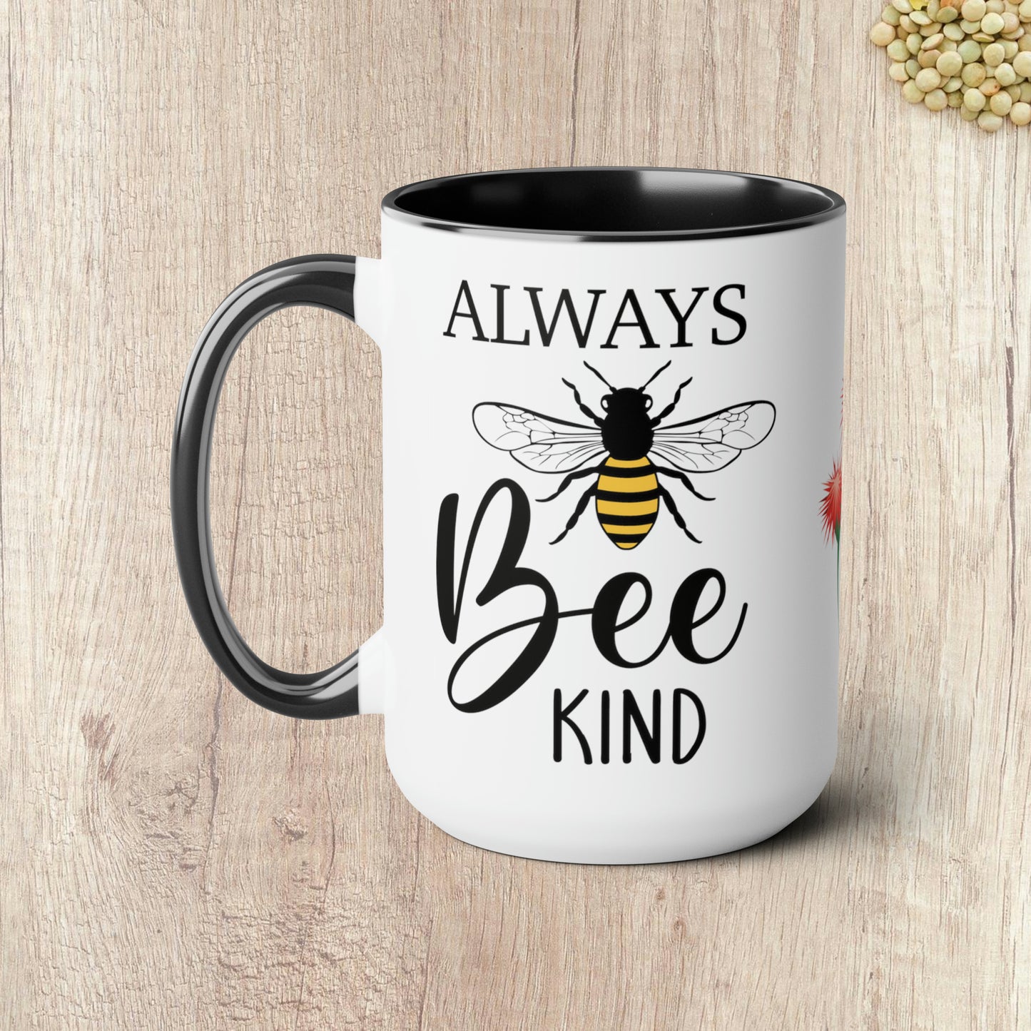 ALWAYS BEE KIND  - Two-Tone Coffee Mug - 15oz - 5 Color Options