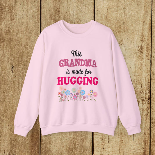 THIS GRANDMA IS MADE FOR HUGGING  - Heavy Blend™ Crewneck Sweatshirt - 11 Colors - Sizes to 3XL