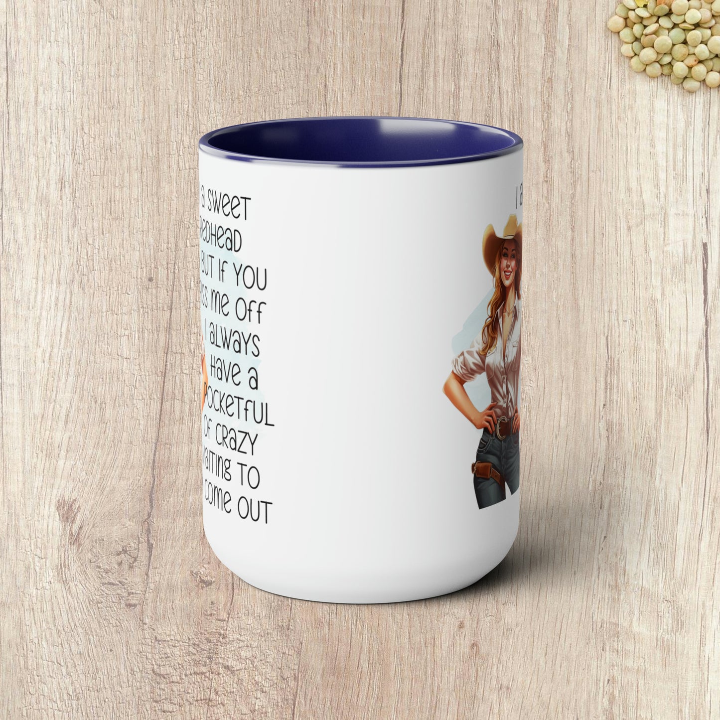 SWEET REDHEAD  - Two-Tone Coffee Mug - 15oz - 5 Color Options