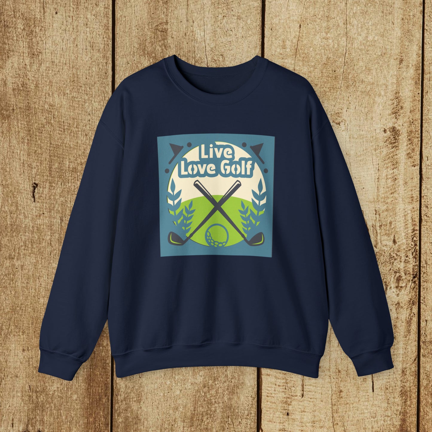 LIVE LOVE GOLF  - Heavy Blend™ Crewneck Sweatshirt - 11 Colors - Sizes to 3XL