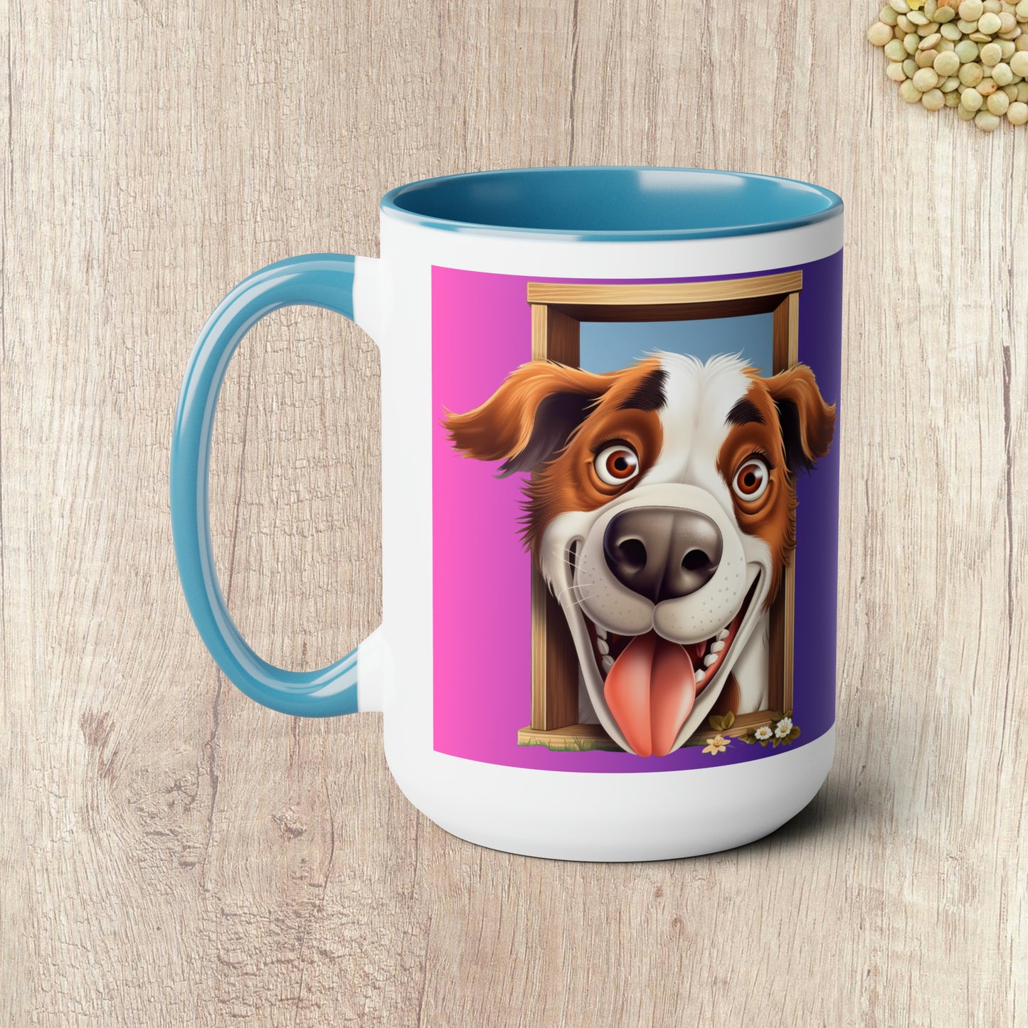 WHEN I DIE THE DOG GETS EVERYTHING - Two-Tone Coffee Mug - 15oz - 5 Color Options