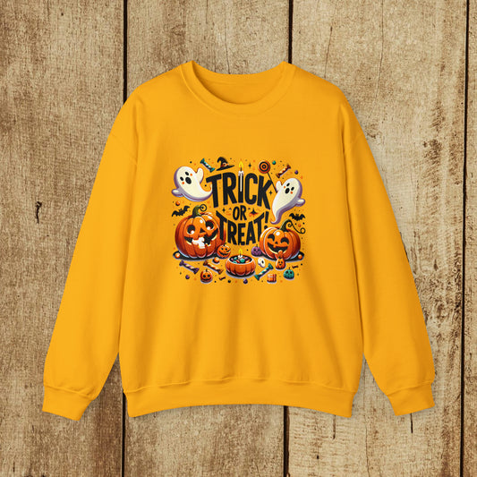 TRICK OR TREAT  - Heavy Blend™ Crewneck Sweatshirt - 11 Colors - Sizes to 3XL