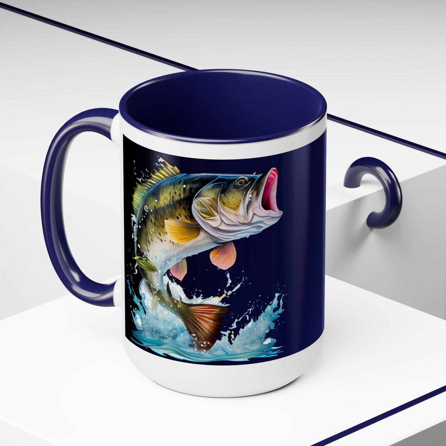 I Don't Always Tell People Where I Fish  - Two-Tone Coffee Mug, 15oz