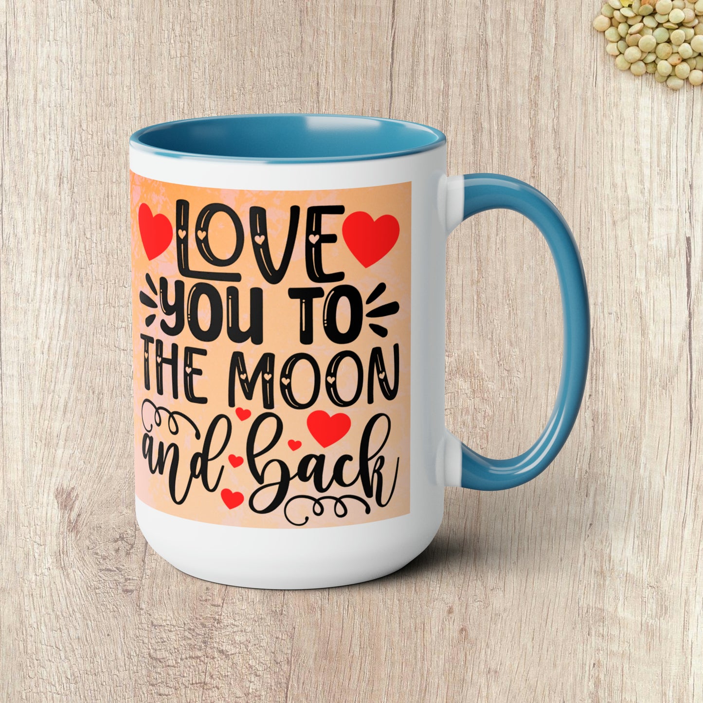 LOVE YOU TO THE MOON AND BACK - DRAGONFLY  - Two-Tone Coffee Mug - 15oz - 5 Color Options