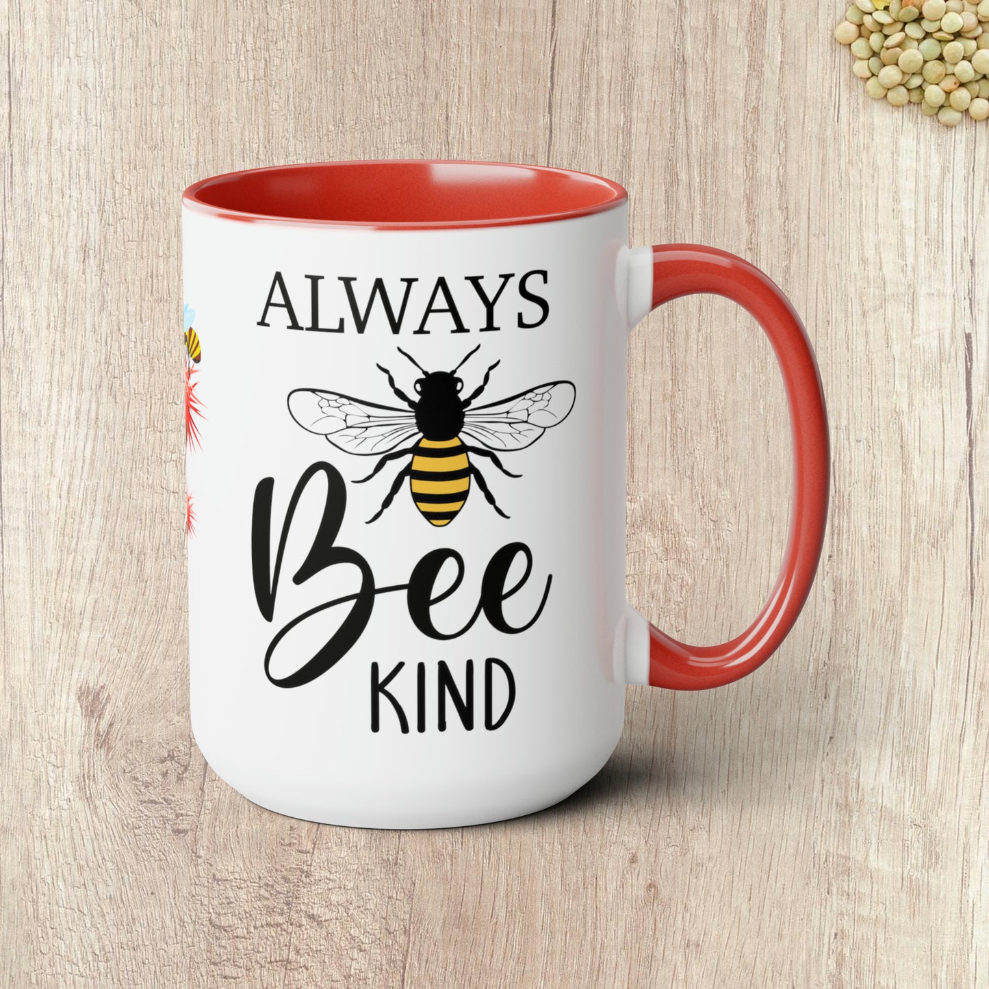 ALWAYS BEE KIND  - Two-Tone Coffee Mug - 15oz - 5 Color Options