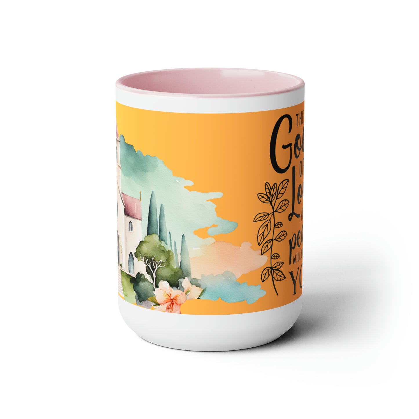 The God Of Love And Peace Be With You - Two-Tone Coffee Mugs, 15oz