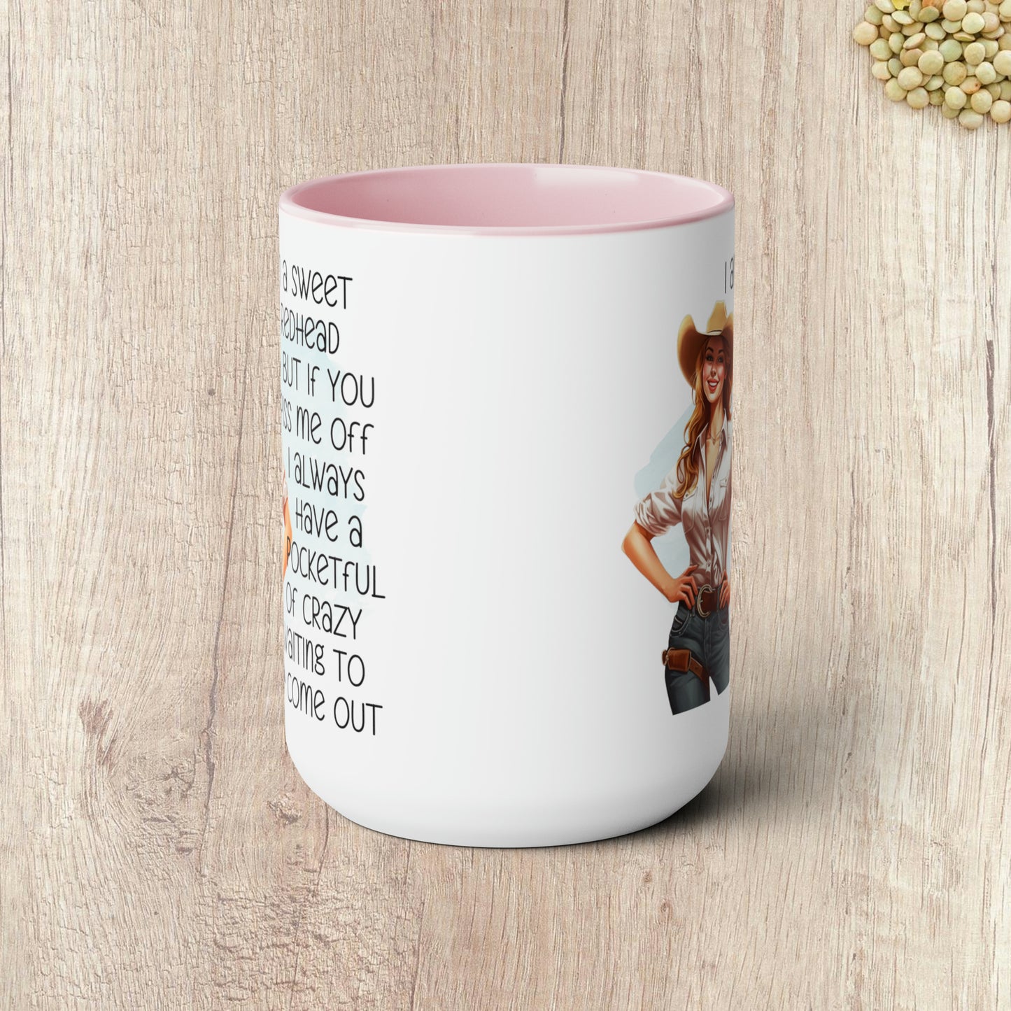 SWEET REDHEAD  - Two-Tone Coffee Mug - 15oz - 5 Color Options