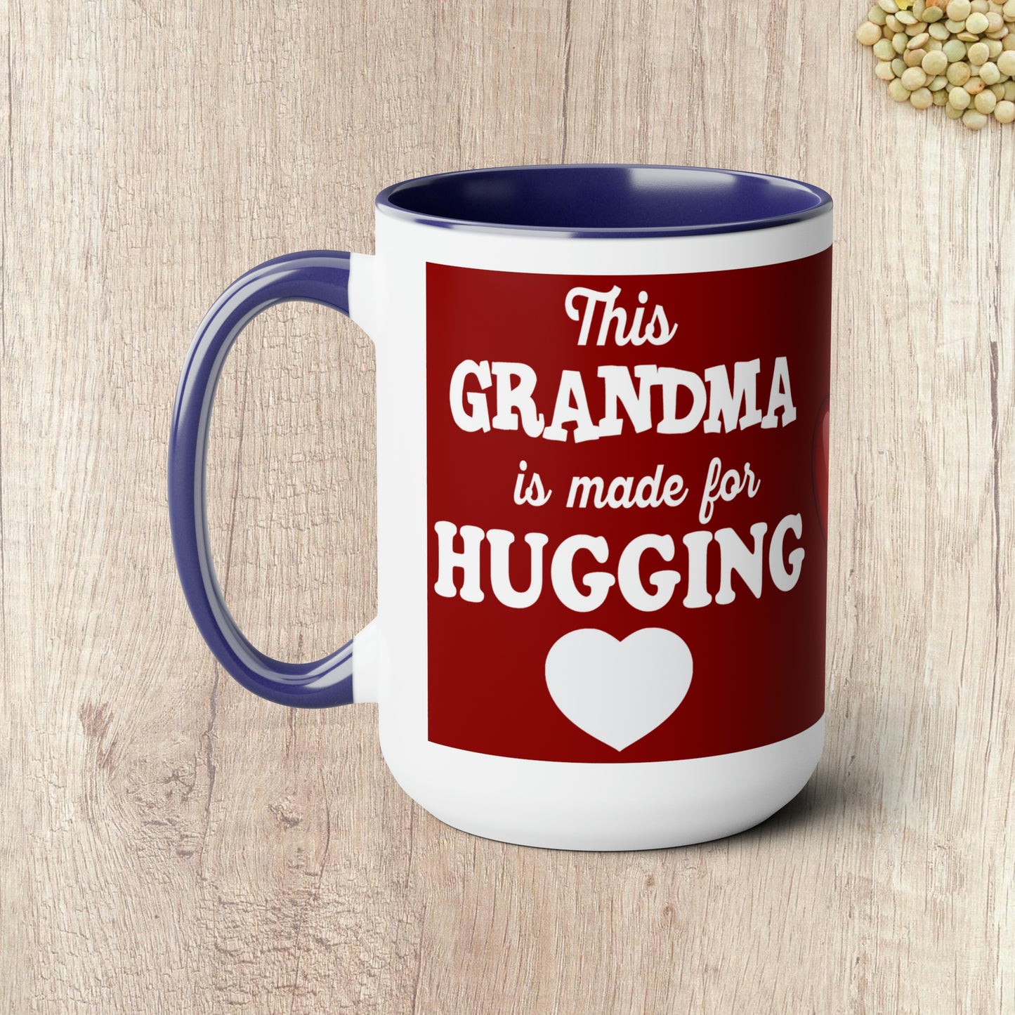 THIS GRANDMA IS MADE FOR HUGGING - Two-Tone Coffee Mug - 15oz - 5 Color Options