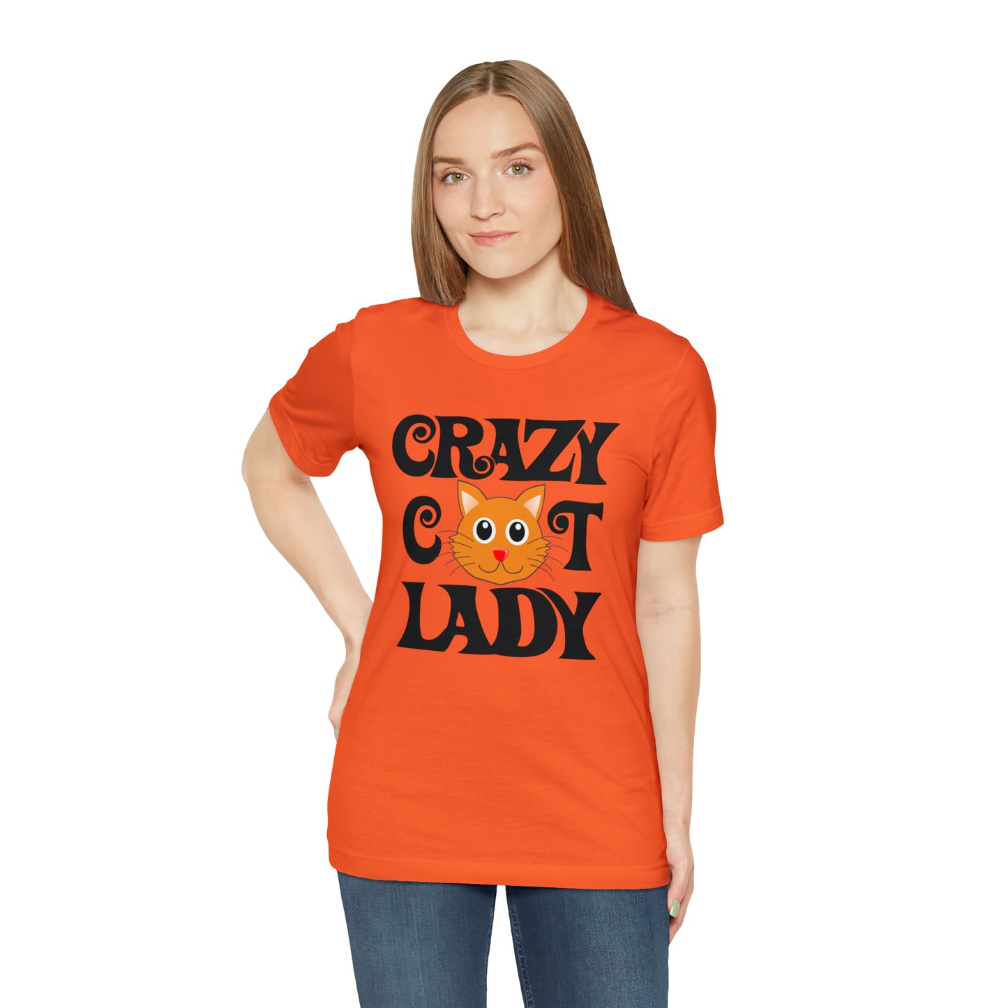 CRAZY CAT LADY - Jersey Tee - 15 COLOR CHOICES - Sizes to 3 XL