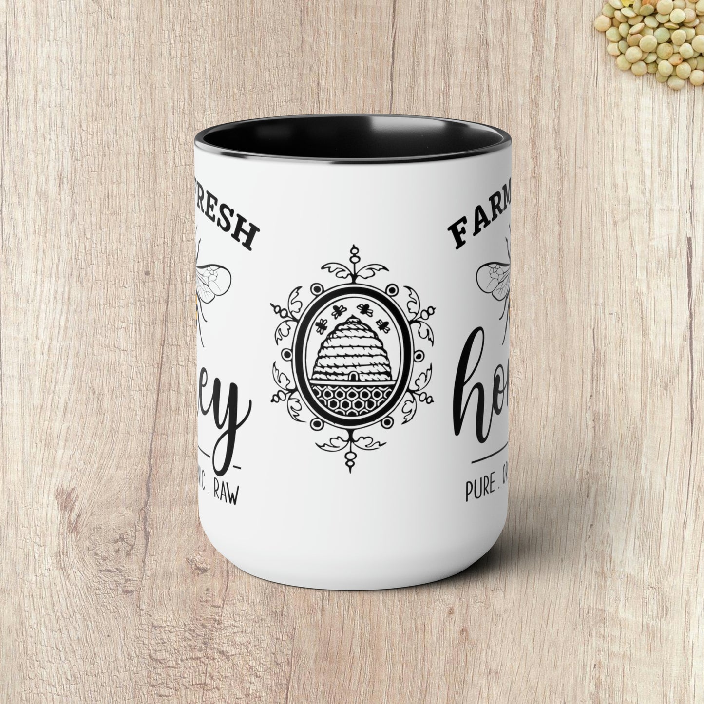 FARM FRESH HONEY - Two-Tone Coffee Mug - 15oz - 5 Color Options