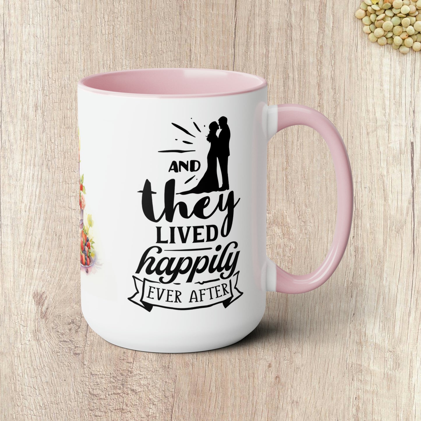 AND THEY LIVED HAPPILY EVER AFTER - Two-Tone Coffee Mug - 15oz - 5 Color Options