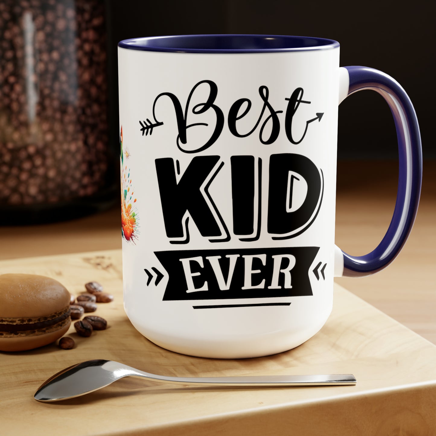 BEST KID EVER - Two-Tone Coffee Mug - 15oz - 5 Color Options