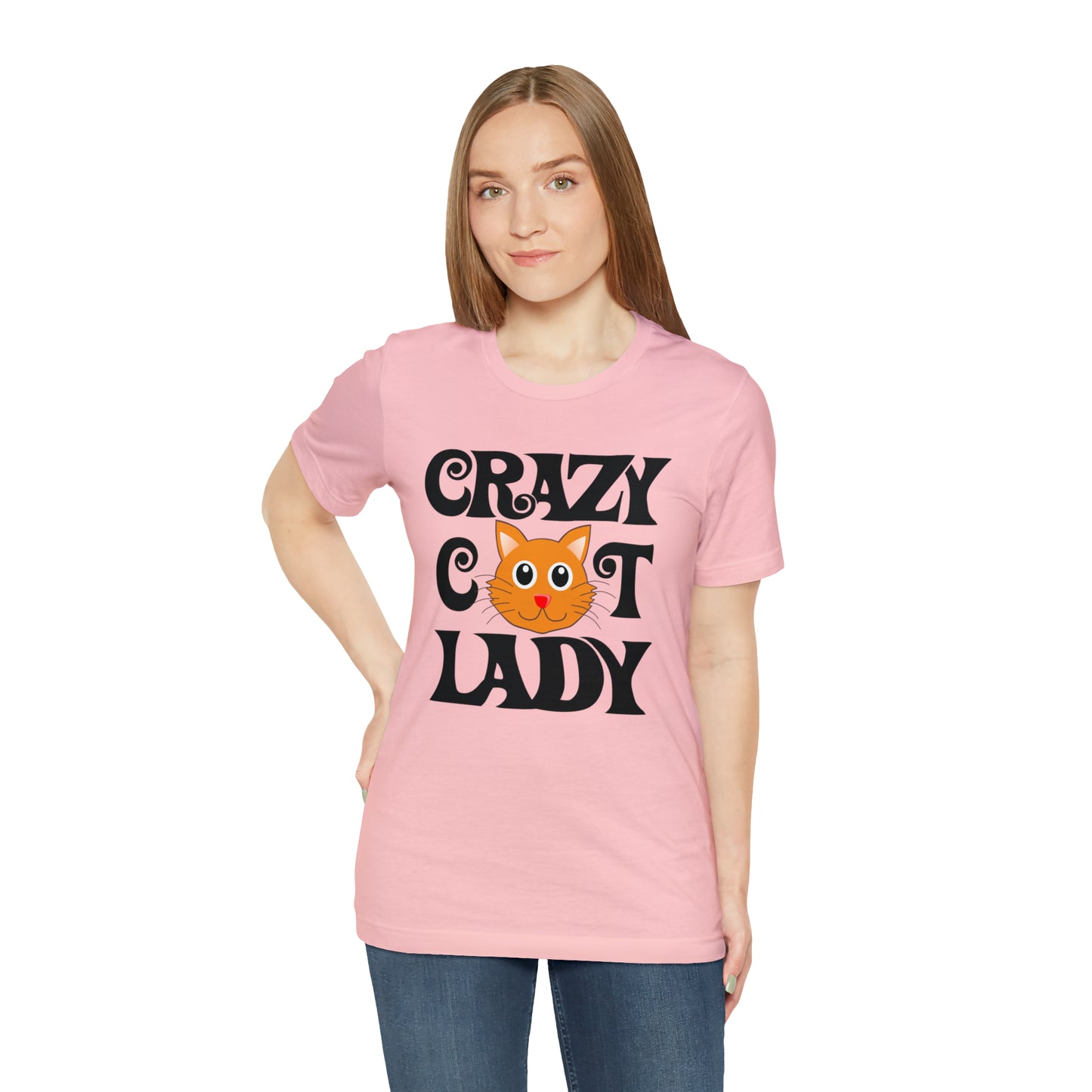 CRAZY CAT LADY - Jersey Tee - 15 COLOR CHOICES - Sizes to 3 XL