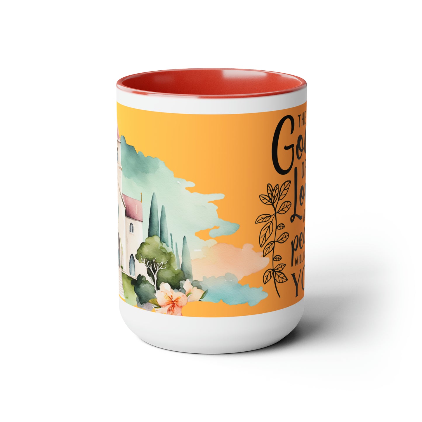 The God Of Love And Peace Be With You - Two-Tone Coffee Mugs, 15oz