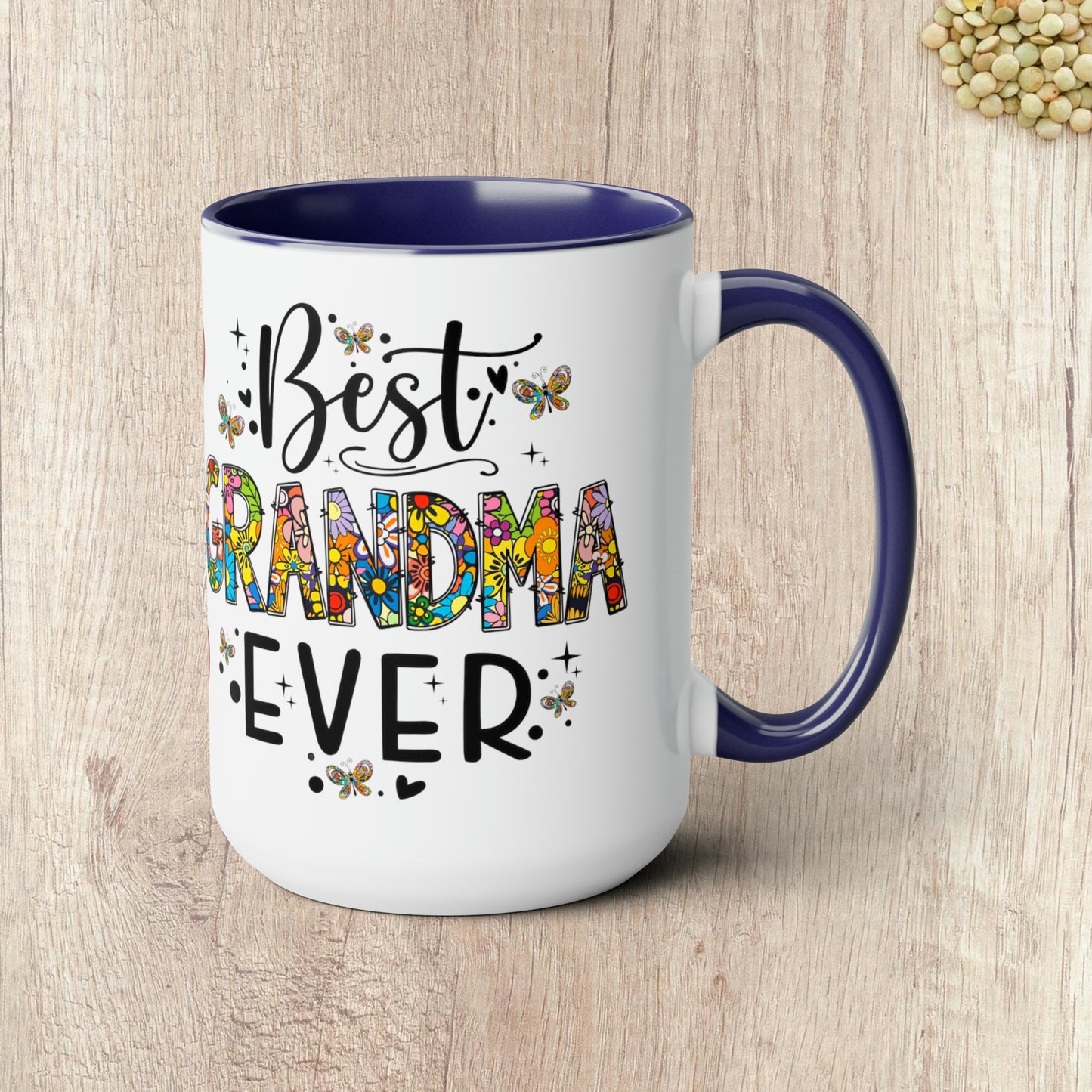 BEST GRANDMA EVER - Two-Tone Coffee Mug - 15oz - 5 Color Options