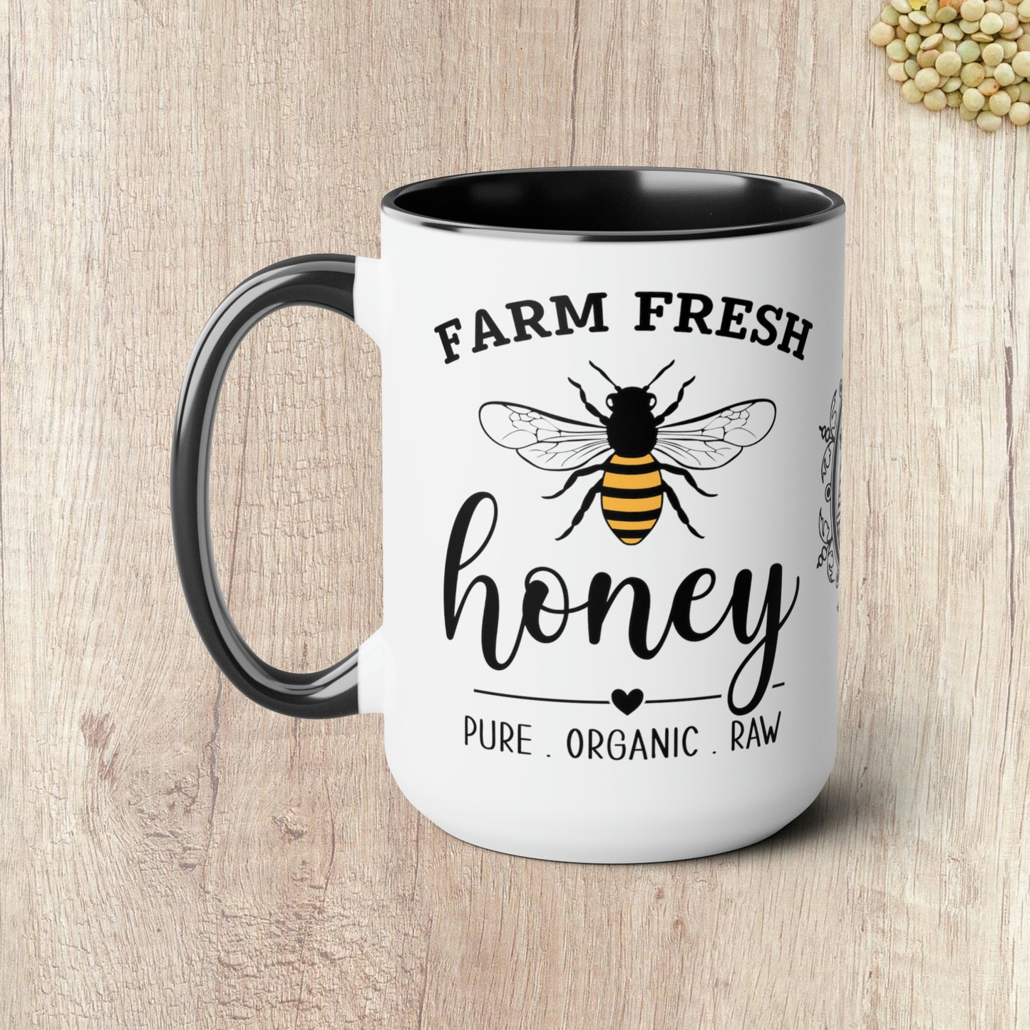 FARM FRESH HONEY - Two-Tone Coffee Mug - 15oz - 5 Color Options