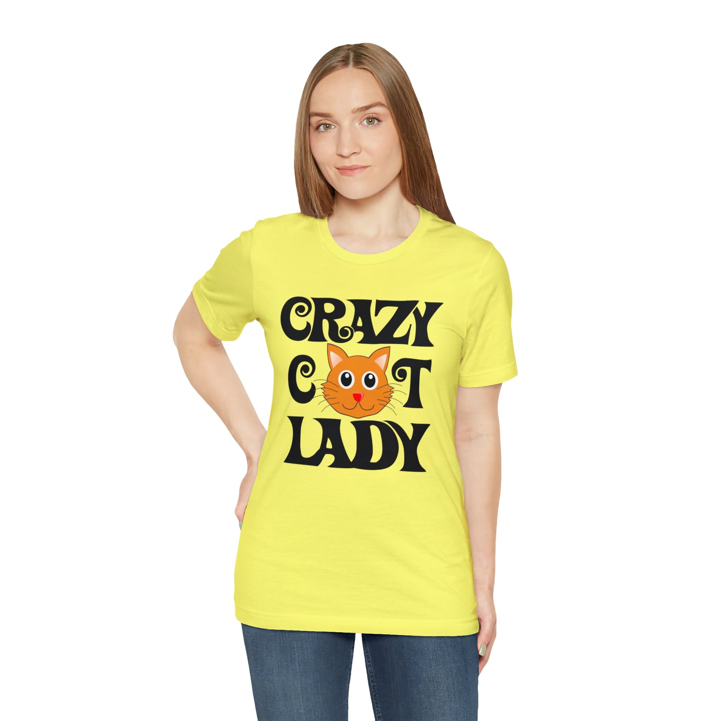 CRAZY CAT LADY - Jersey Tee - 15 COLOR CHOICES - Sizes to 3 XL