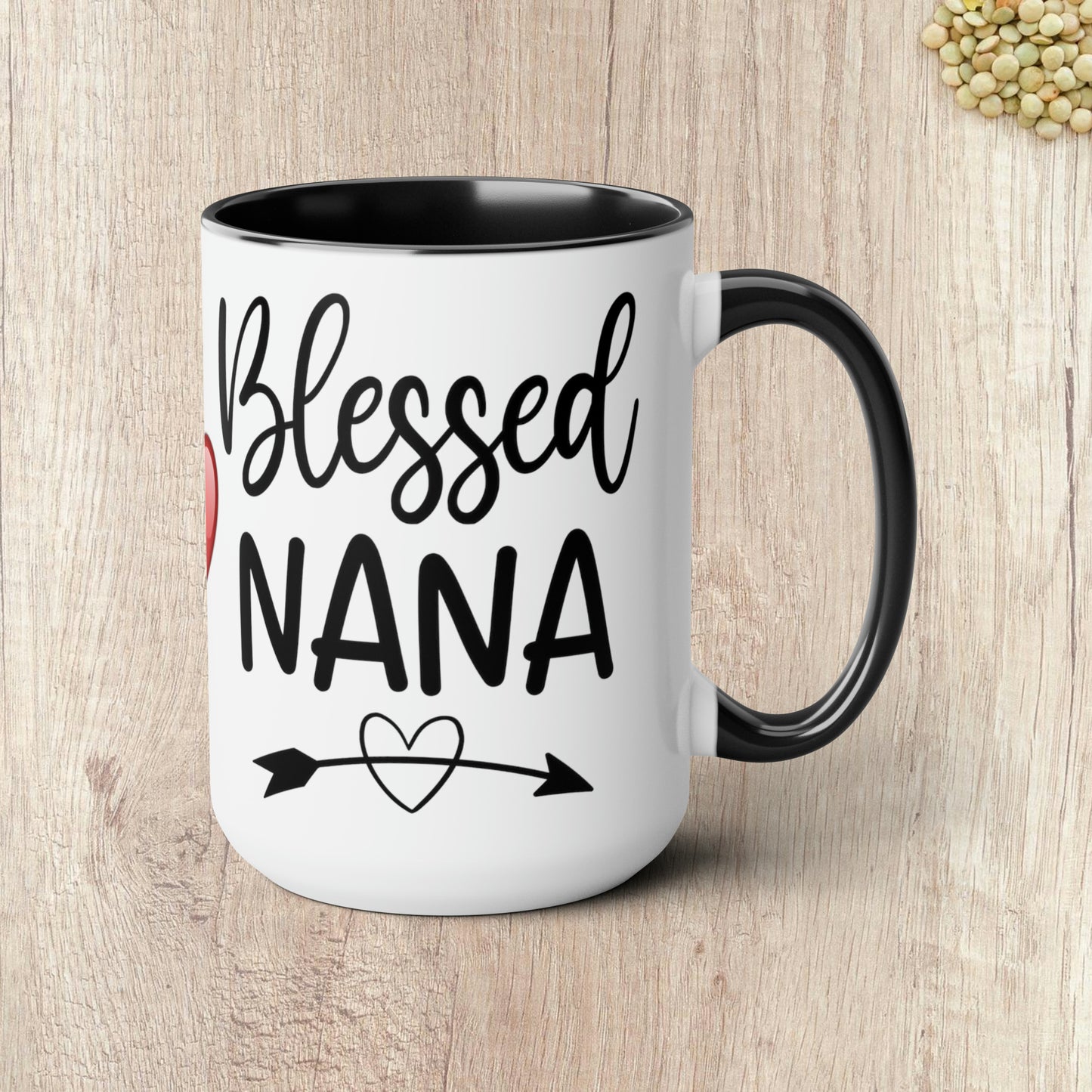 BLESSED NANA  - Two-Tone Coffee Mug - 15oz - 5 Color Options